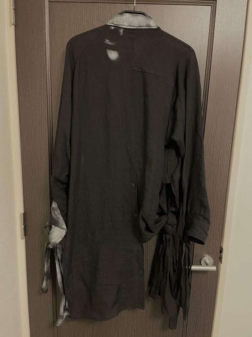 Yohji Yamamoto POUR HOMME 24ss Linen-dyed long blouse HS-B25-305 Size US M / EU 48-50 / 2 - 2 Thumbnail