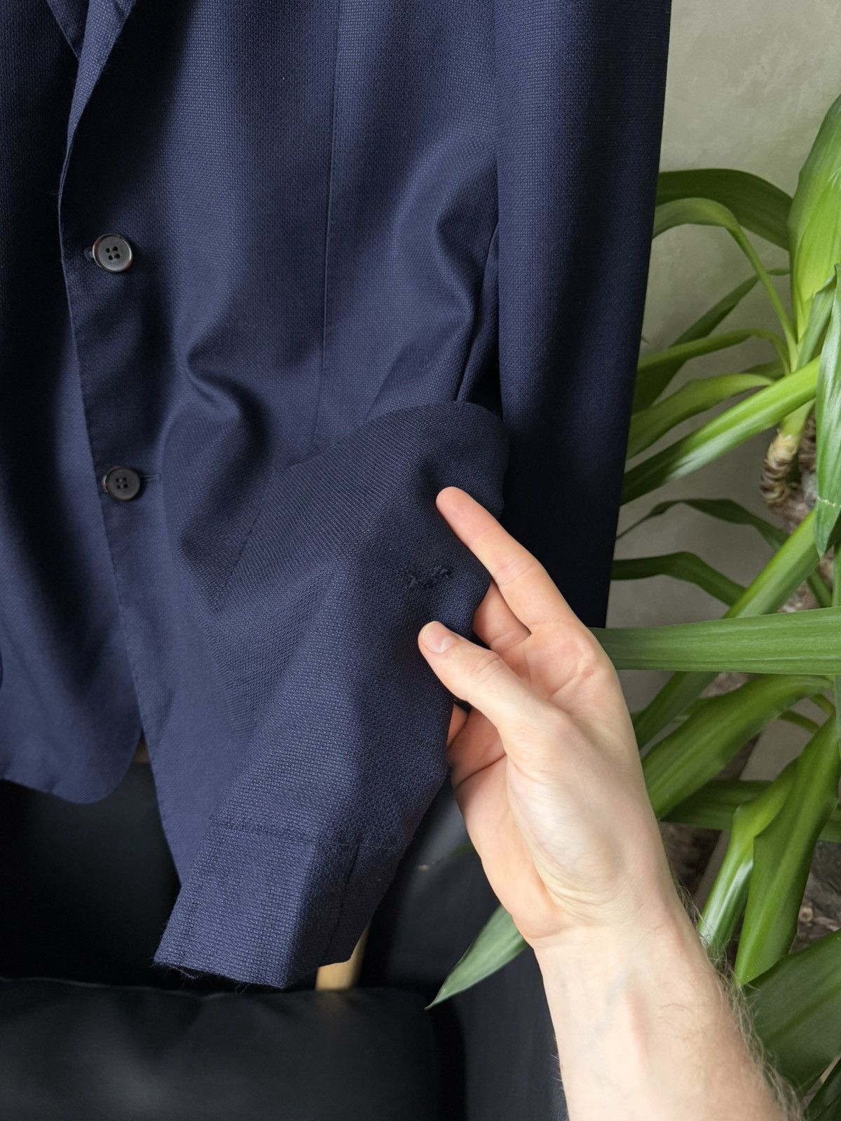 Suitsupply Suitsupply Italy Havana Patch Lt Int Wool Navy Blue Blazer Size 46L - 7 Thumbnail