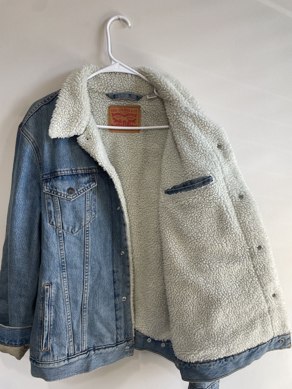 Levi's Levi’s Sherpa Lined Jean Jacket Size US L / EU 52-54 / 3 - 2 Thumbnail