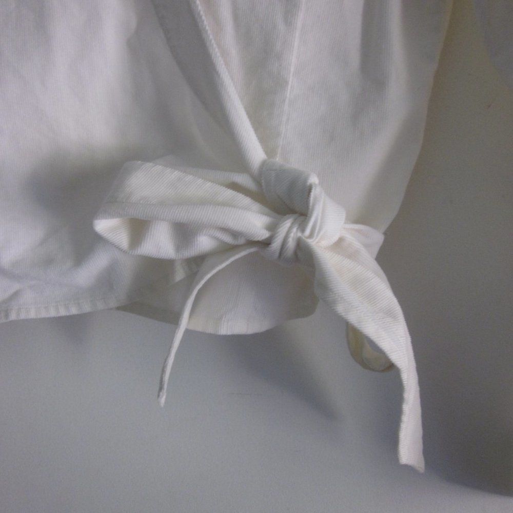 La Ligne La Ligna Ivory Corduroy Wrap Blouse Size 42 Size M / US 6-8 / IT 42-44 - 4 Thumbnail