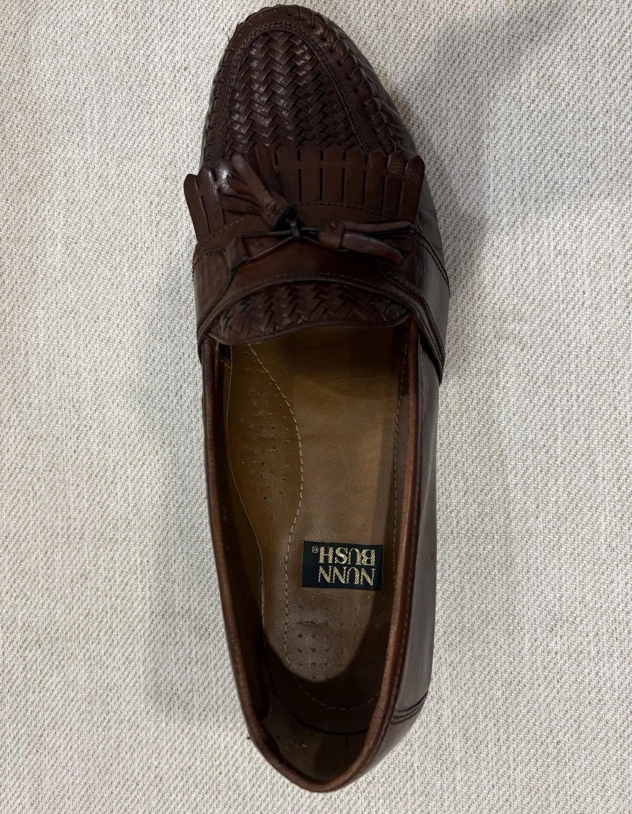 Nunn Bush NUNN BUSH Men's Strafford Woven Leather Loafer Cognac 7 M Size US 7 / EU 40 - 5 Thumbnail