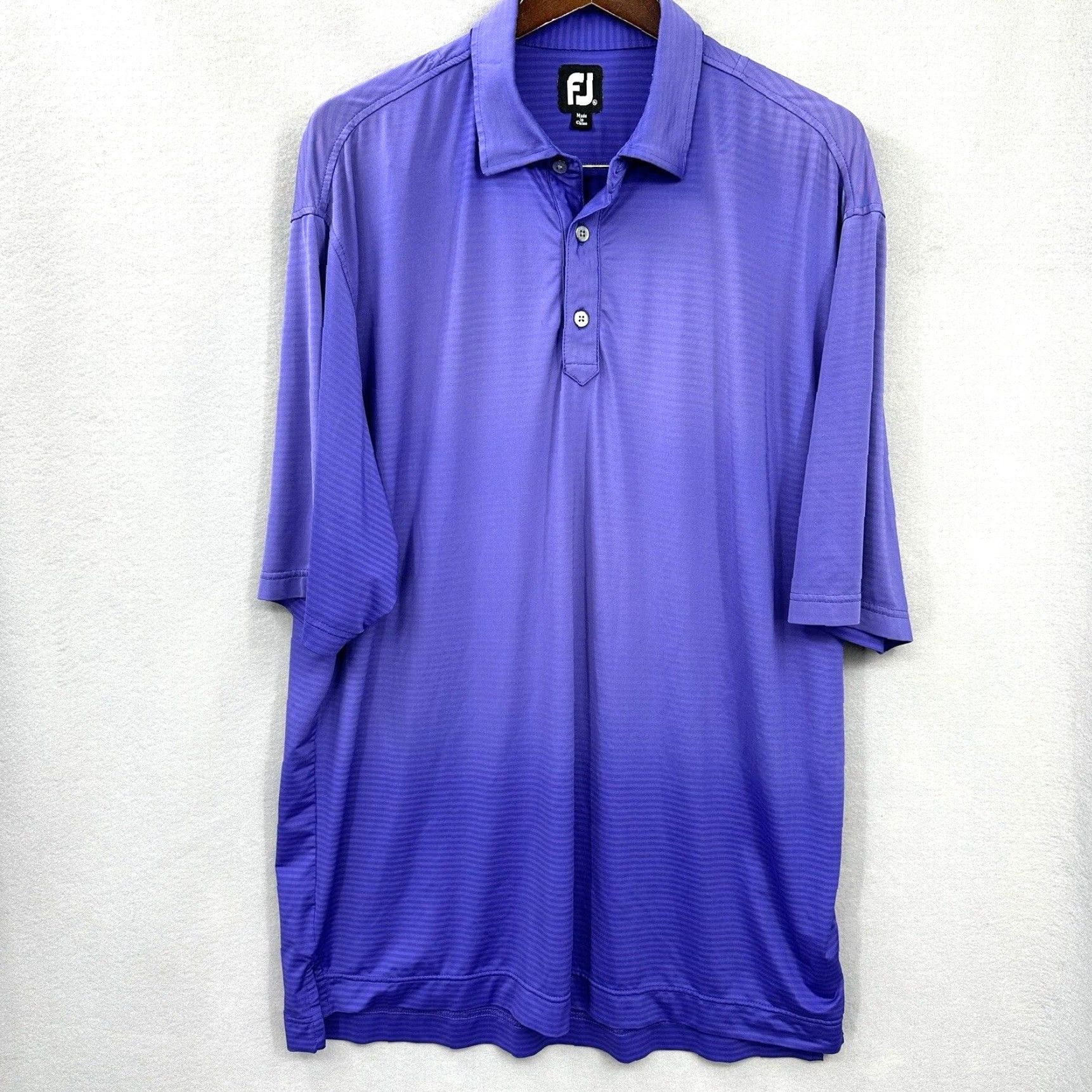 Footjoy FootJoy Polo Shirt Men’s XL Purple Striped Short Sleeve Polo Sports Golf Logo Dad Casual Shirt Size US XL / EU 56 / 4 - 2 Thumbnail