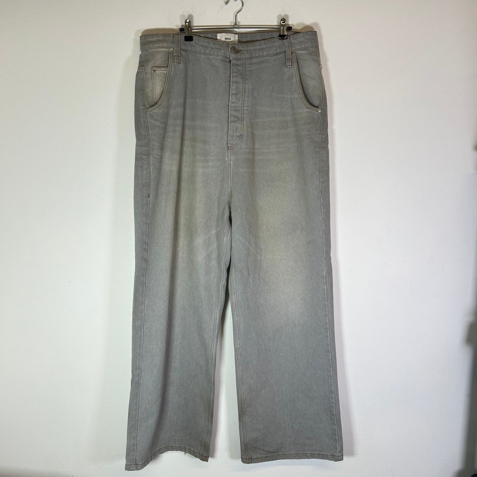AMI Ami Paris Grey Baggy Fit Jeans Size US 36 / EU 52 - 1 Thumbnail