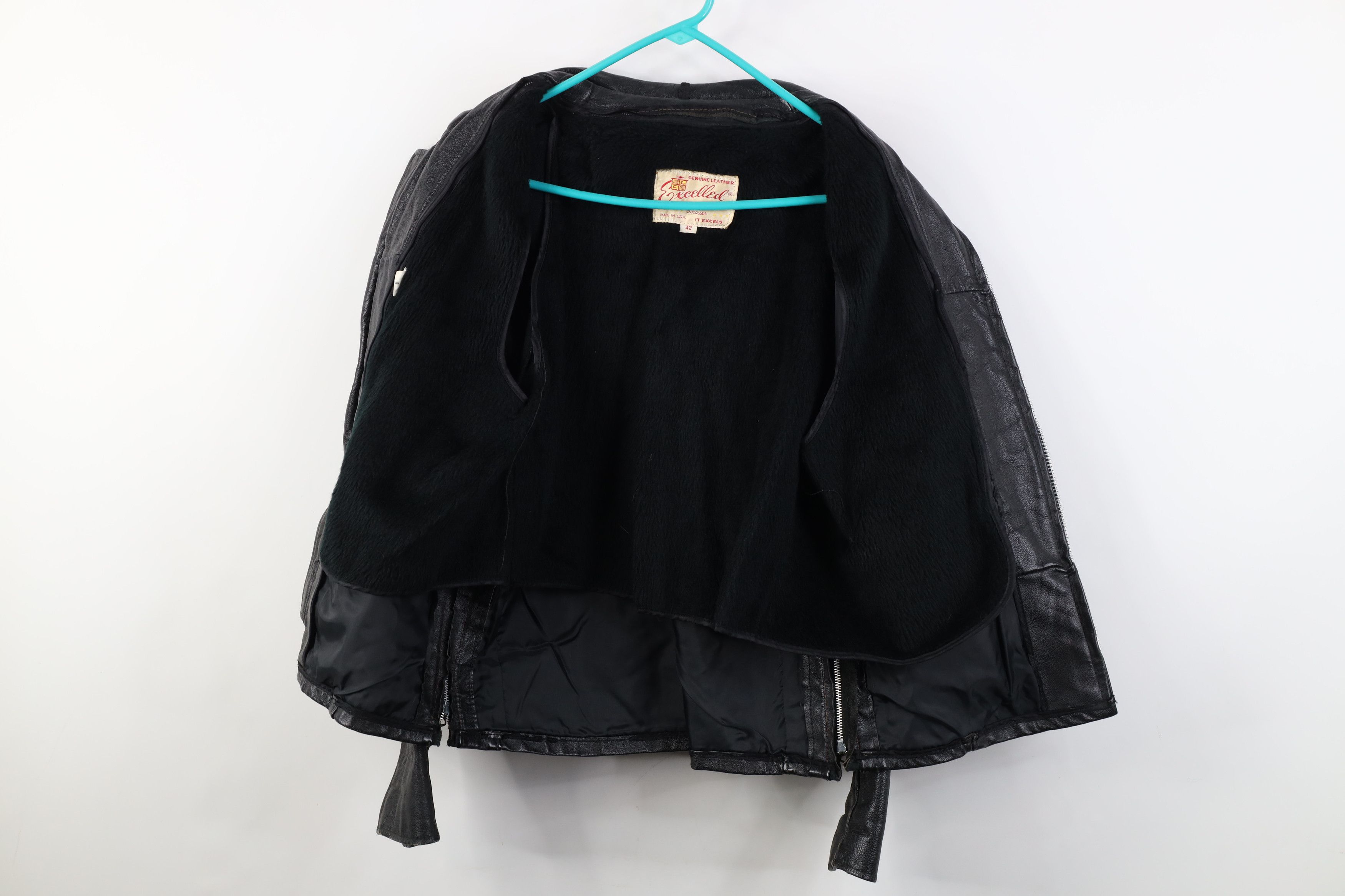 Vintage Vintage 60s Streetwear Leather Cafe Racer Bomber Jacket USA Size US XXL / EU 58 / 5 - 10 Thumbnail