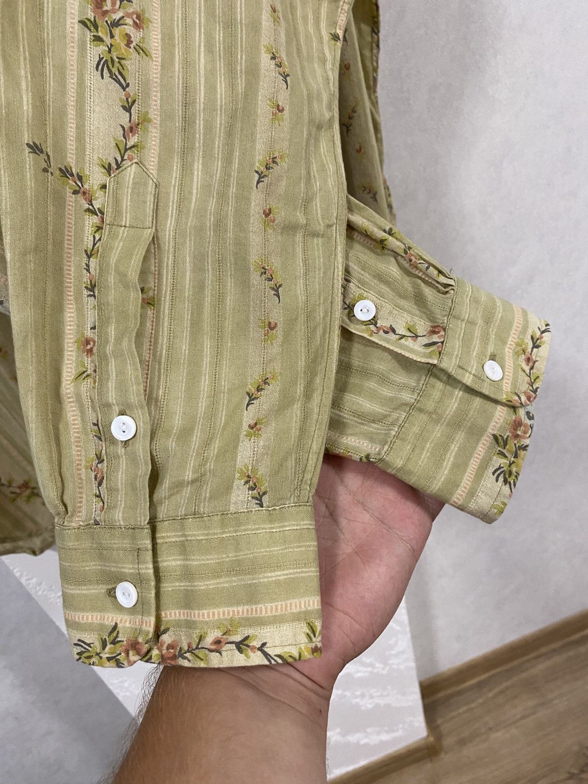 Polo Ralph Lauren Polo Ralph Lauren Japanese style Floral Stripe Button Shirt Size US L / EU 52-54 / 3 - 4 Thumbnail