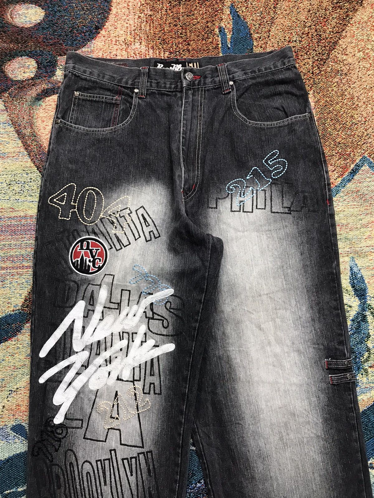 Other Vintage rawblue SpellOut embroidered denim Size US 36 / EU 52 - 4 Thumbnail