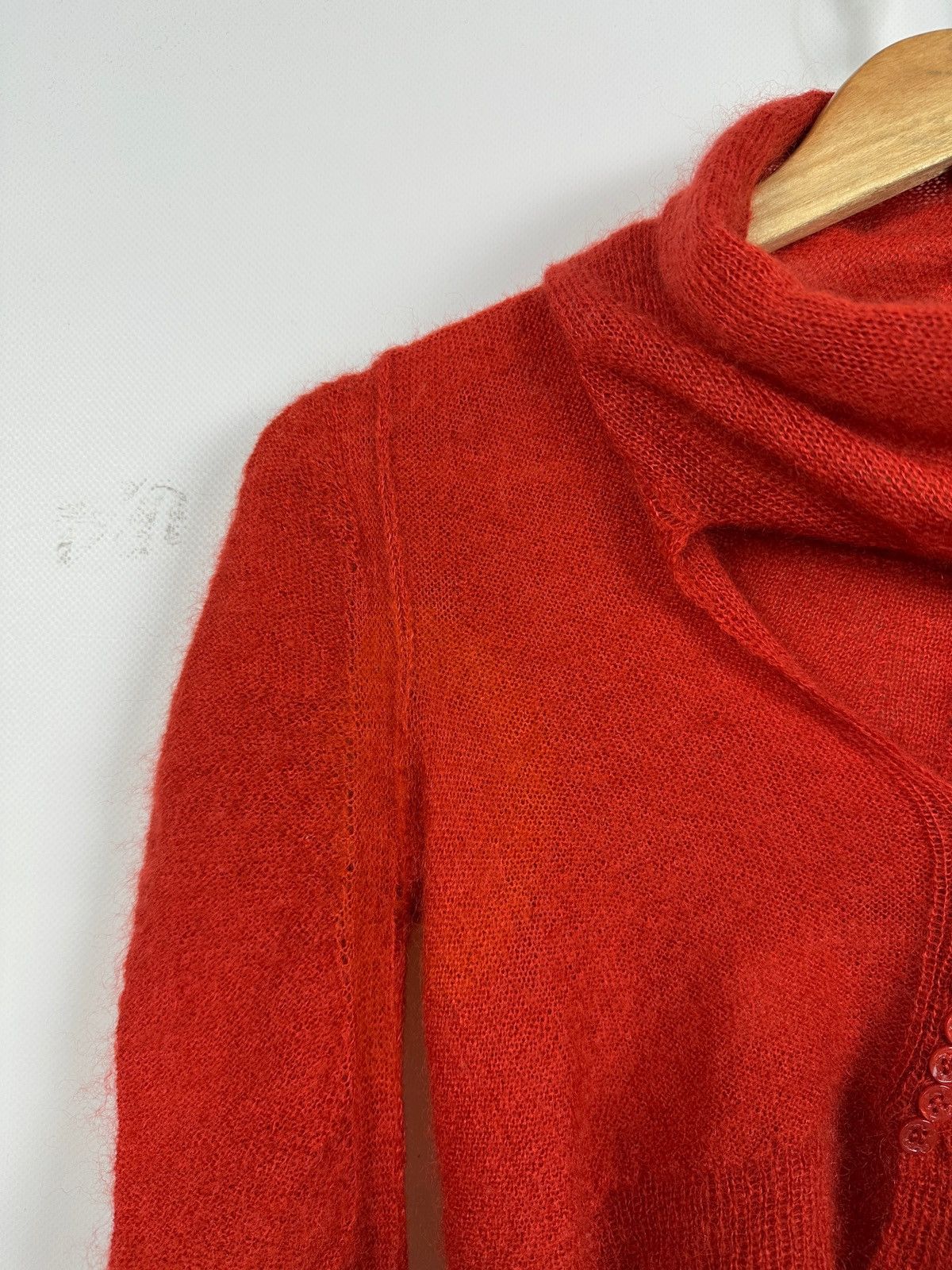 Marithe + Francois Girbaud Vintage Marithe Francois Girbaud Mohair Knit Scarf Sweater Size S / US 4 / IT 40 - 7 Thumbnail
