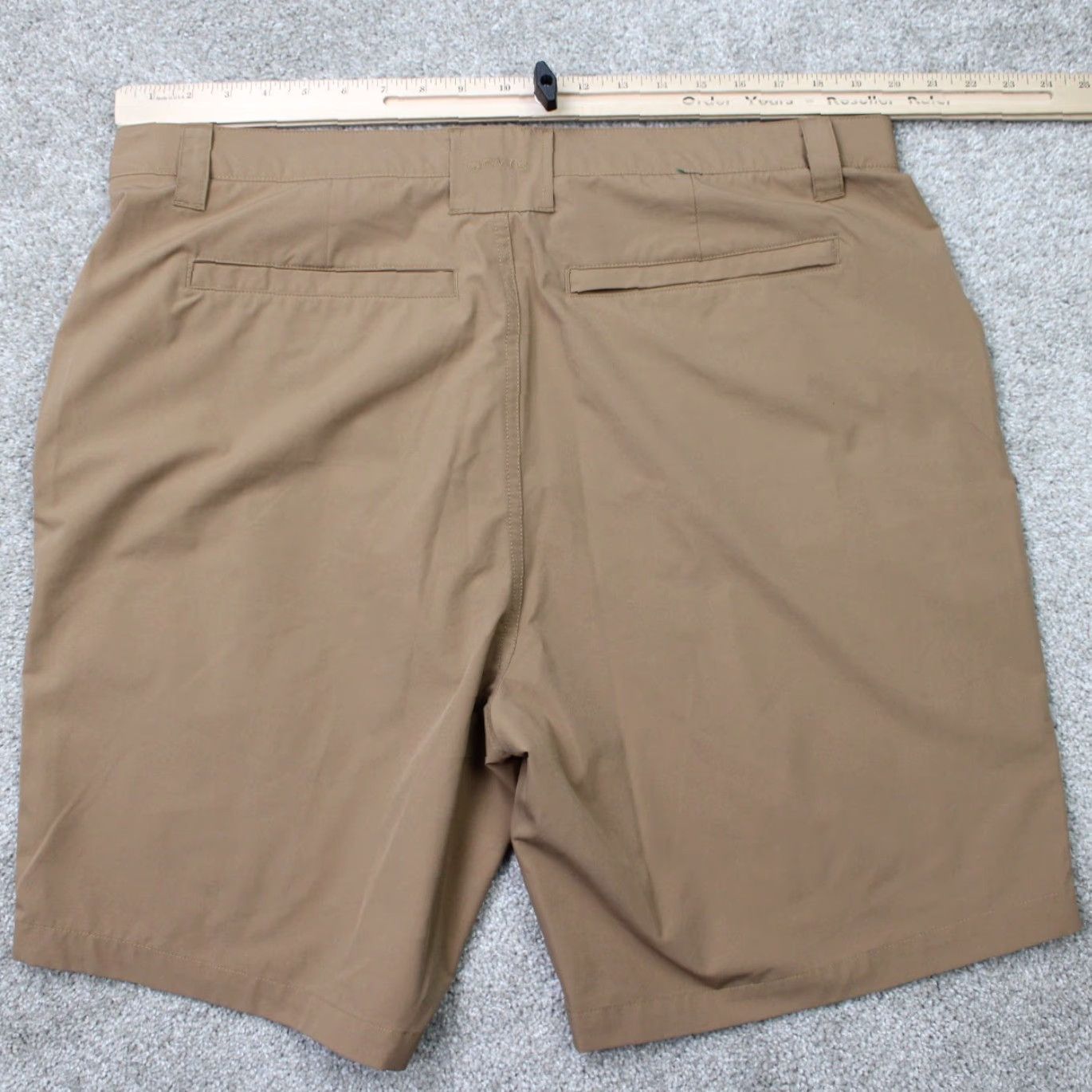 Orvis Orvis Shorts Mens 40 Beige Tech 9" Belted Zip Cargo Pocket Polyester Cargo Pocket 9" Inseam Mens Beige Orvis Shorts 40 Size US 40 / EU 56 - 6 Thumbnail