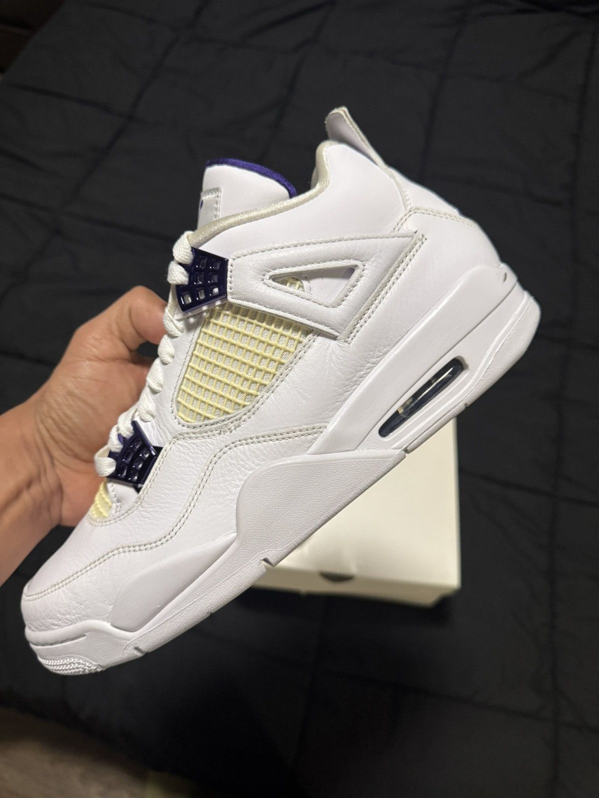 Nike Air Jordan 4 Metallic Purple Size US 10.5 / EU 43-44 - 6 Thumbnail