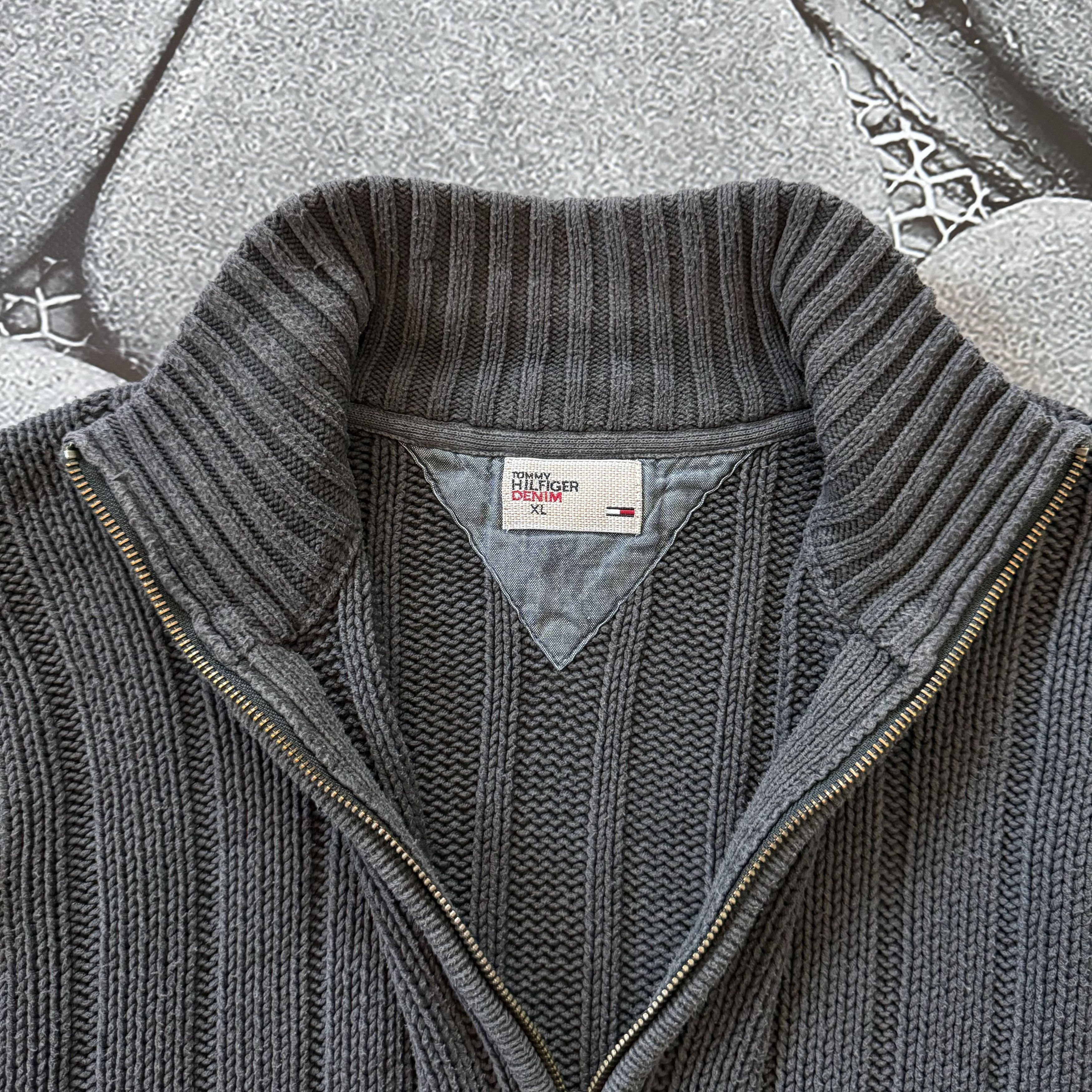Japanese Brand × Tommy Hilfiger × Vintage TOMMY HILFIGER VINTAGE KNITTED ZIP SWEATER FADED PULLOVER Size US XL / EU 56 / 4 - 5 Thumbnail
