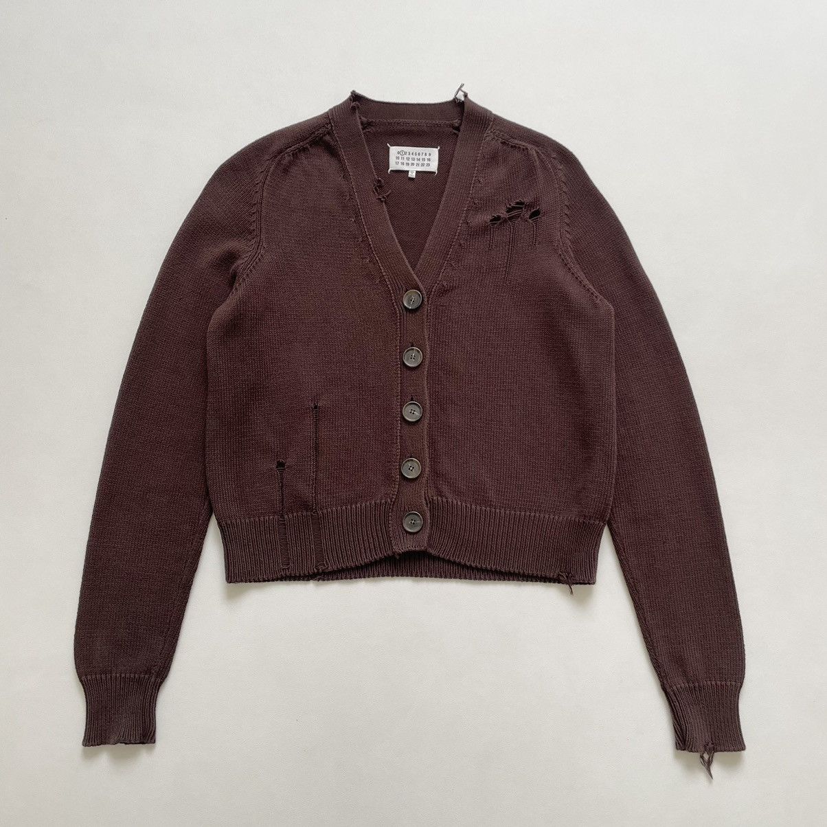 Maison Margiela S/S 22 Destroyed Knit Cotton Cardigan Size S / US 4 / IT 40 - 1 Thumbnail