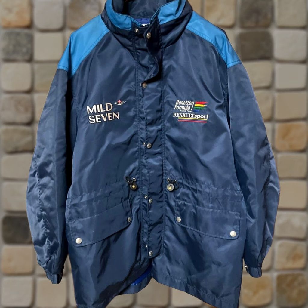 Benetton Benetton Formula 1 Racing Team Renault Vintage Down Feather Jacket M Japan Size - Mid-Length Jacket Size US M / EU 48-50 / 2 - 1 Thumbnail