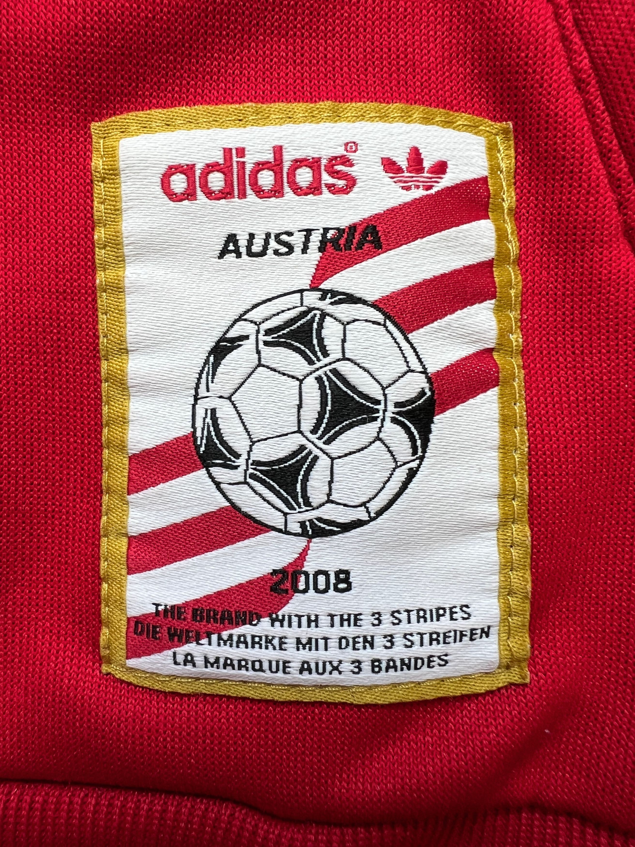 Adidas Adidas Originals Austria Euro 2008 Track Jacket Red Trefoil Size US M / EU 48-50 / 2 - 6 Thumbnail