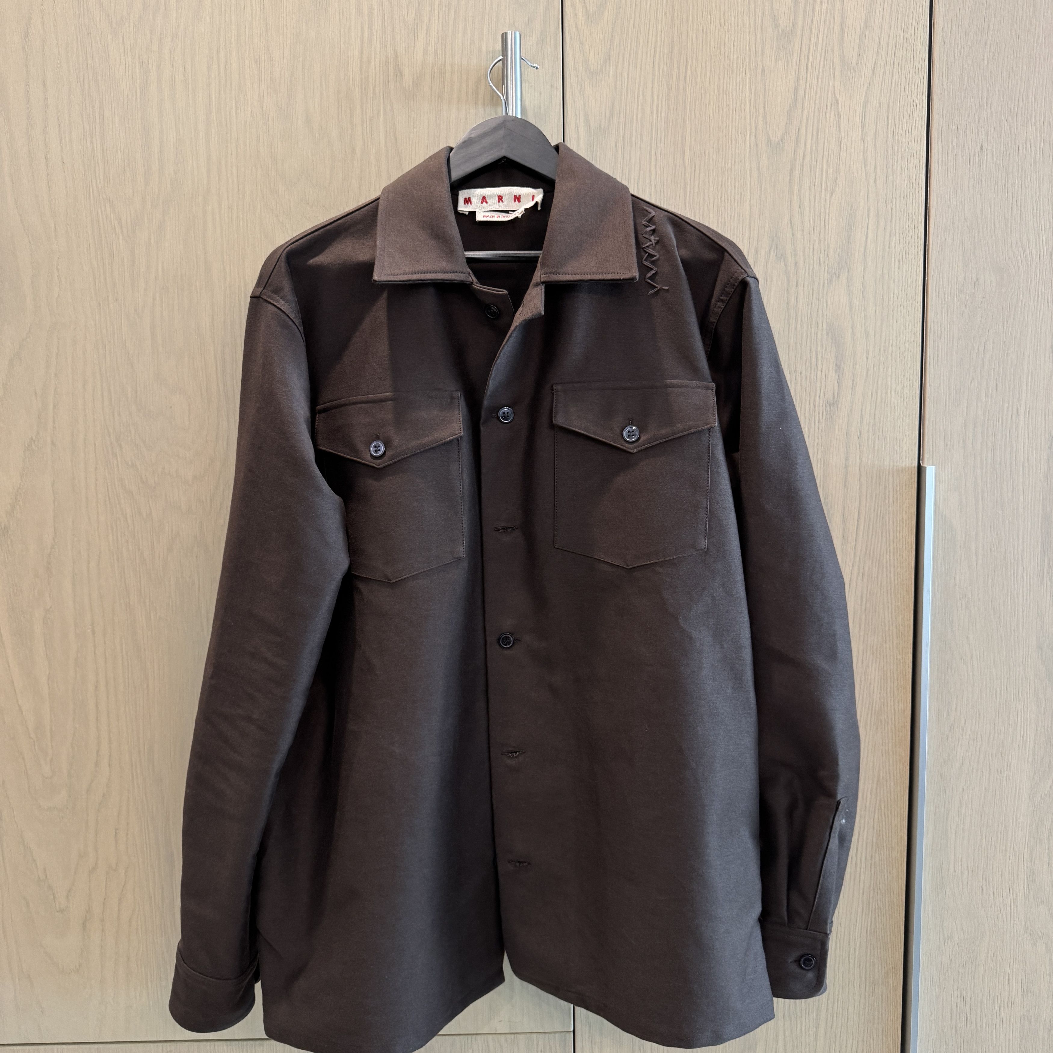 Marni Marni Compact Organic Cotton Overshirt Size US M / EU 48-50 / 2 - 1 Thumbnail
