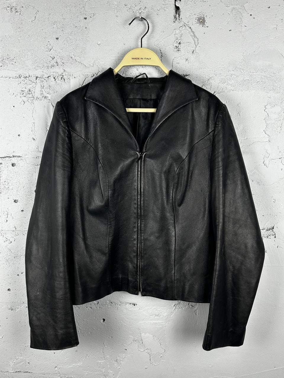 Leather Vintage Avantgarde Biker Cropped Leather Jacket Size US S / EU 44-46 / 1 - 4 Thumbnail