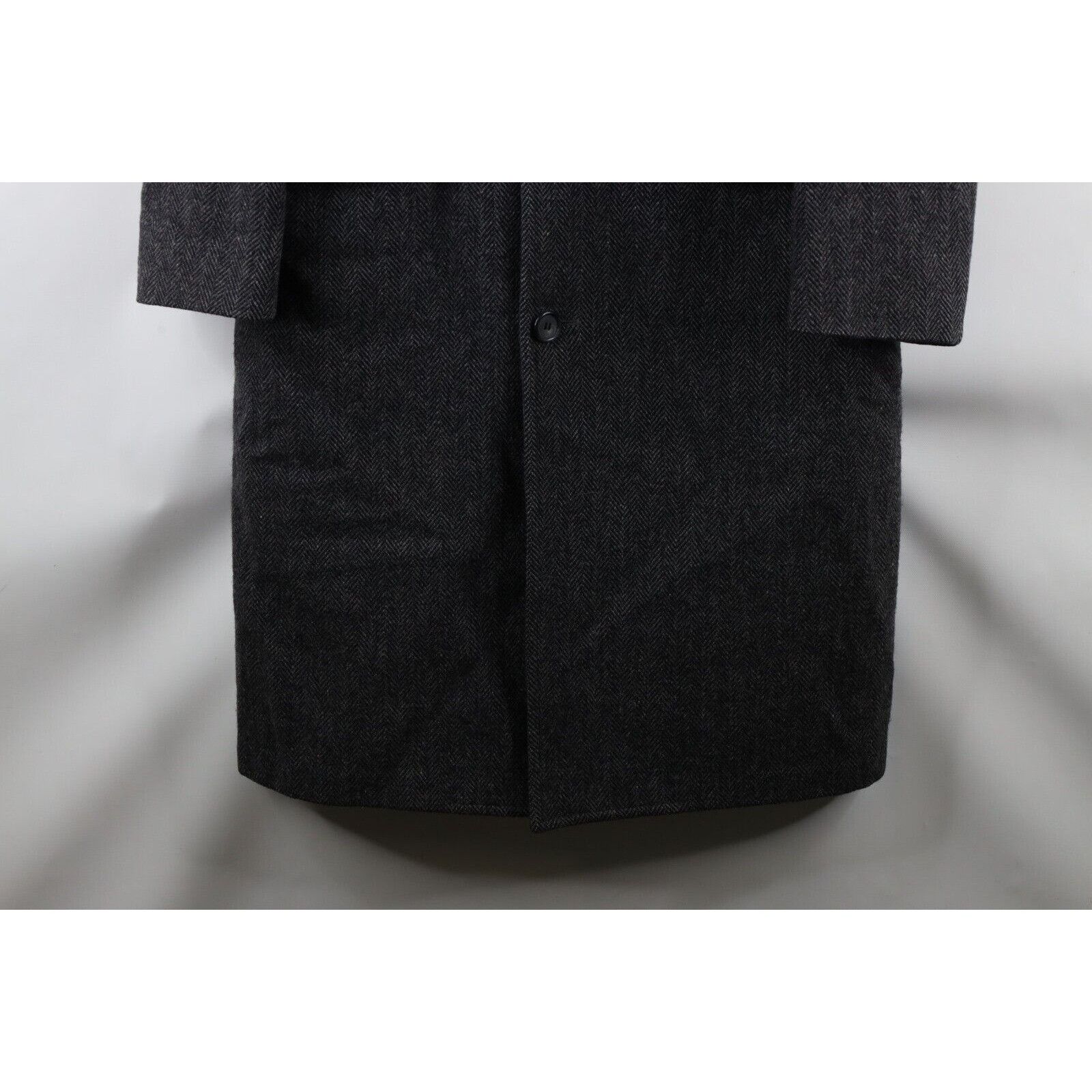 Vintage Vintage 70s Streetwear Herringbone Wool Trench Coat Overcoat Size US M / EU 48-50 / 2 - 4 Thumbnail
