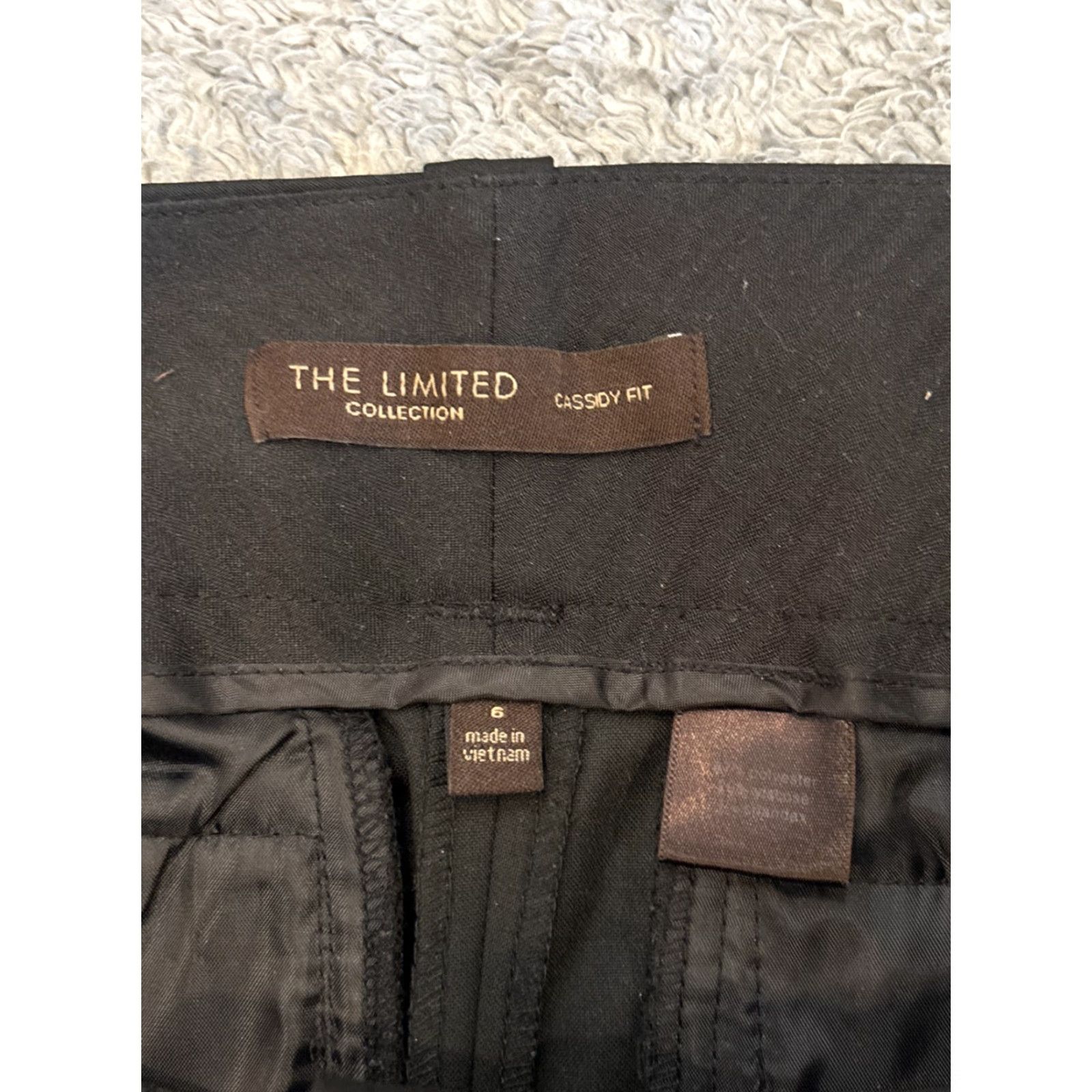 Vintage The Limited Pants Womens 6 Cassidy Fit Black Wide Leg Dress Slacks Career Office Shirt? Size 28" / US 6 / IT 42 - 2 Thumbnail