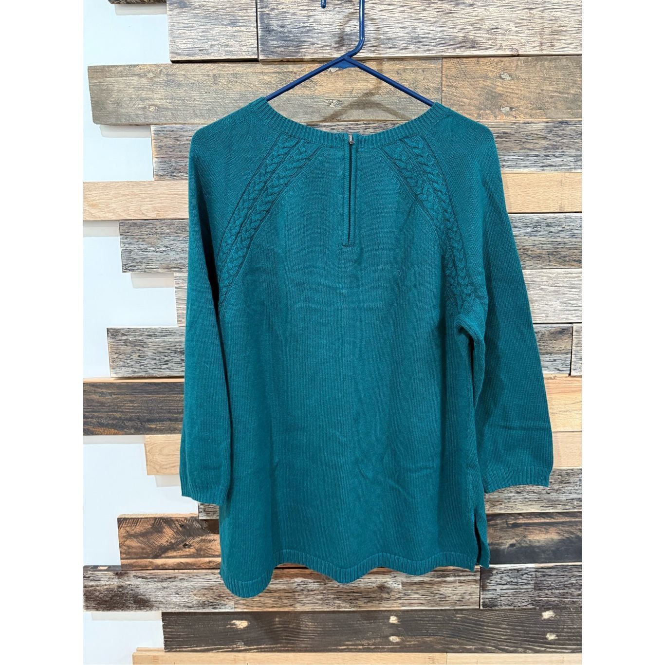 Other Talbots NWOT Sweater Green Cotton Blend Pullover 3/4 Sleeve Size L / US 10 / IT 46 - 2 Thumbnail