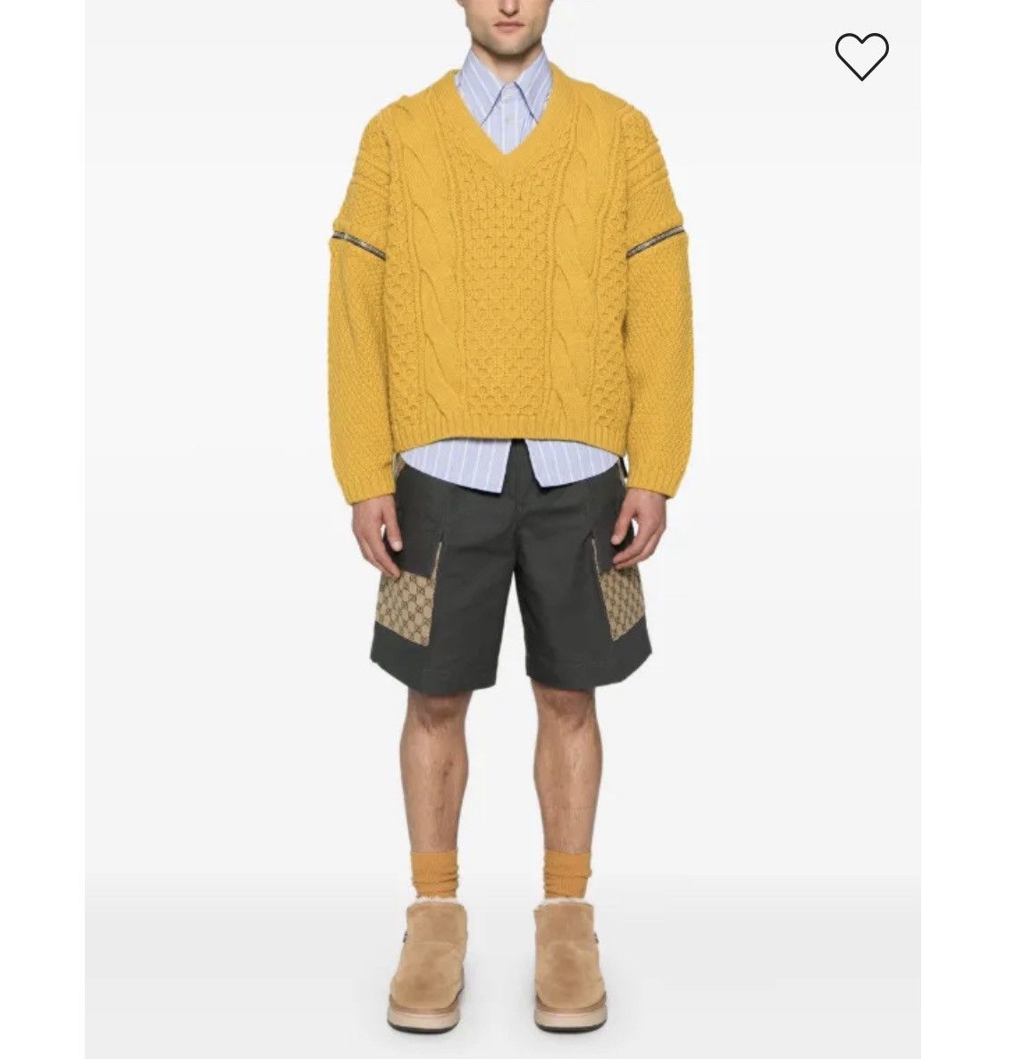 Gucci Gucci New Kable Knit yellow-mustard wool jumper, size M Size US M / EU 48-50 / 2 - 1 Thumbnail