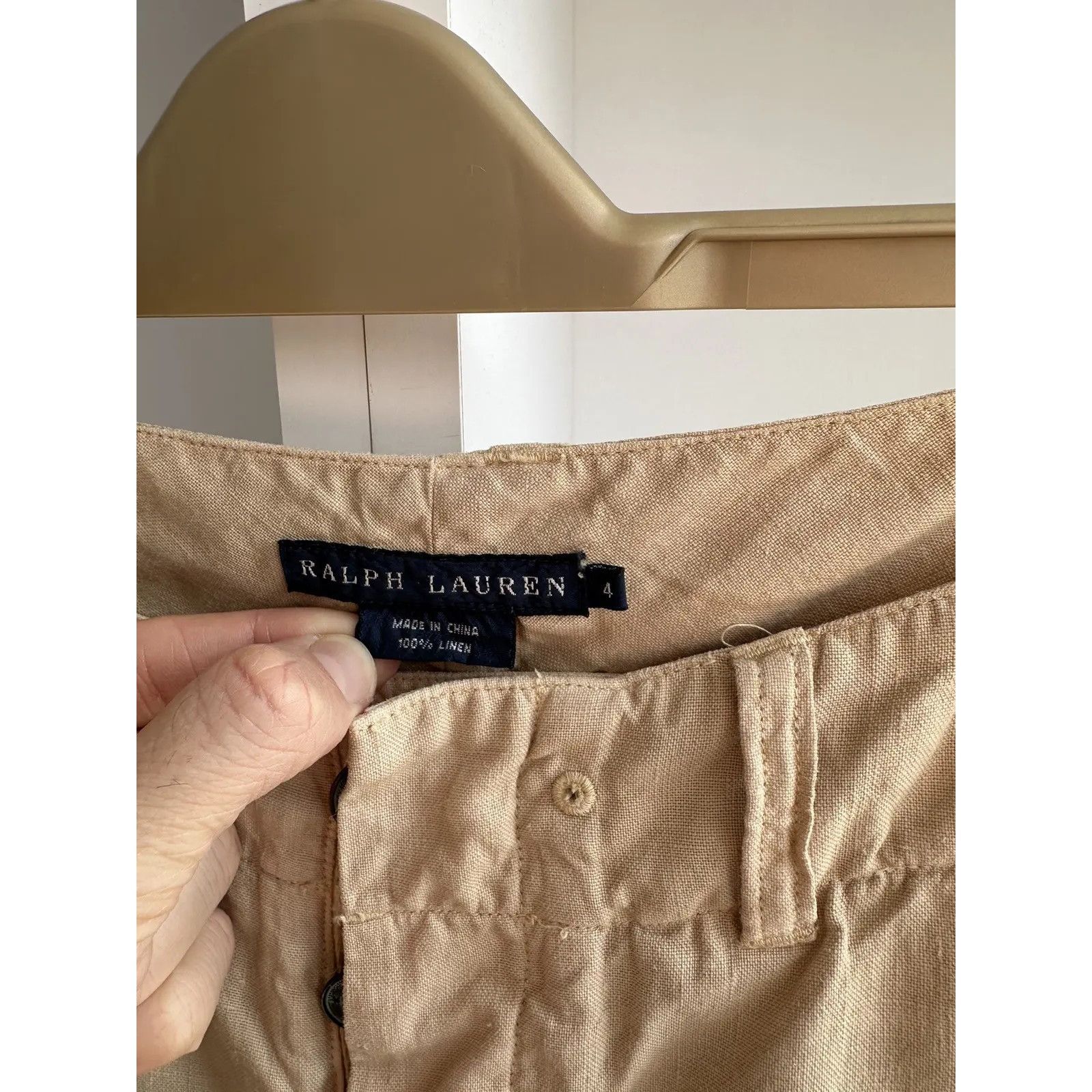 Polo Ralph Lauren VTG Polo Ralph Lauren Woman Linen Cargo Pants Size US 38 / EU 54 - 8 Thumbnail