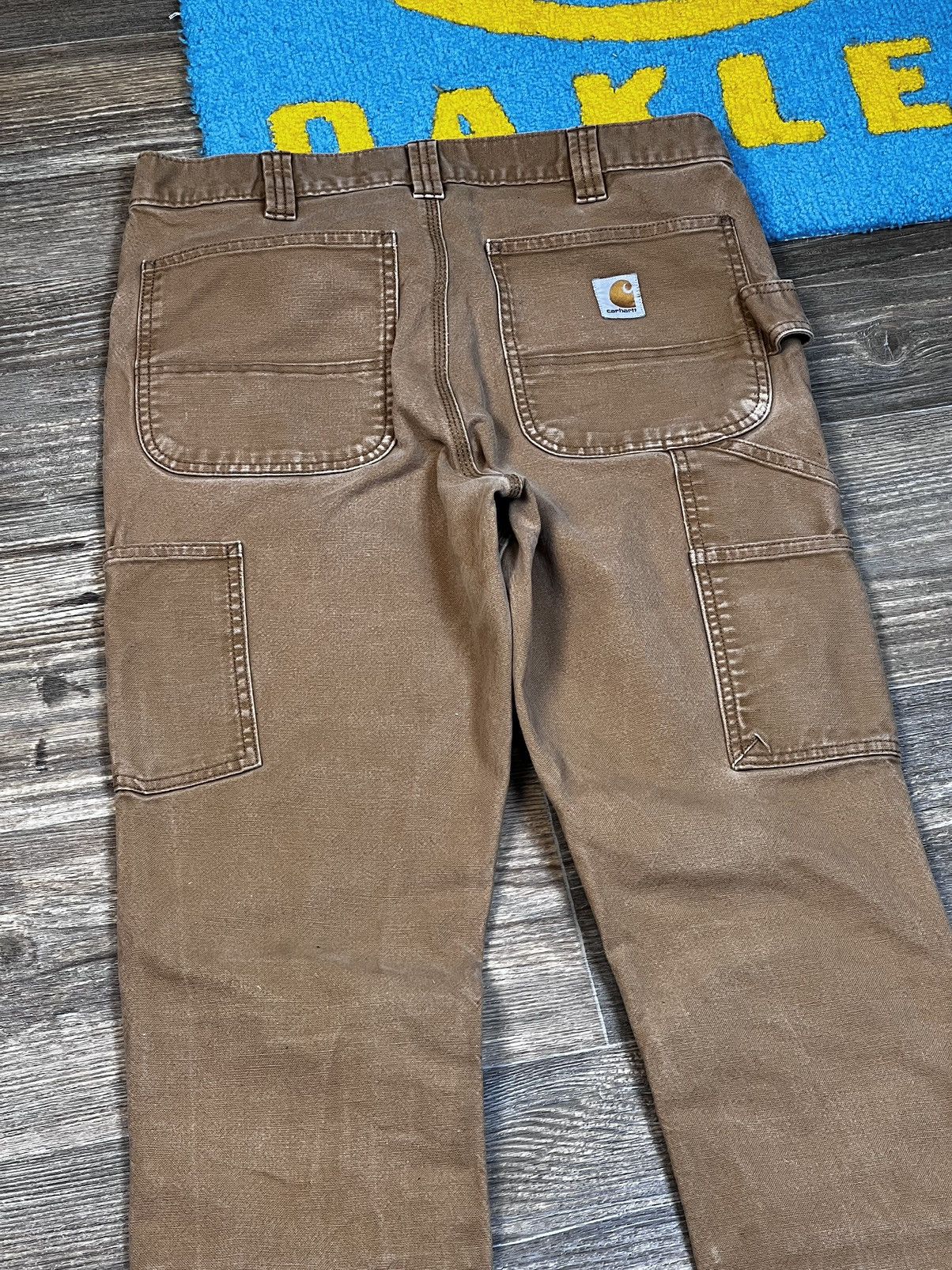 Carhartt × Vintage Vintage Carhartt Double Knee Straight Fit Brown Cargo Pants Size US 32 / EU 48 - 10 Thumbnail