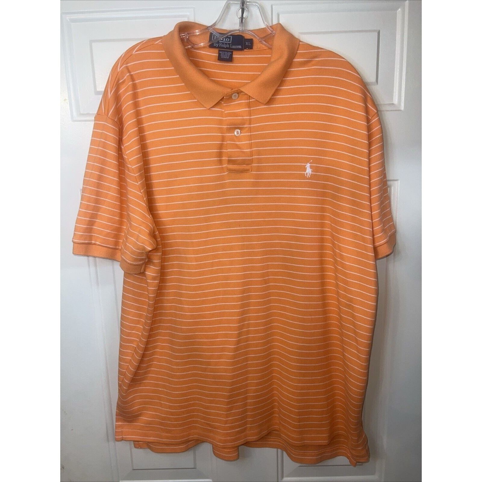 Ralph Lauren Polo Ralph Lauren Men’s Shirt Custom Fit Orange Striped XL Size US XL / EU 56 / 4 - 1 Thumbnail
