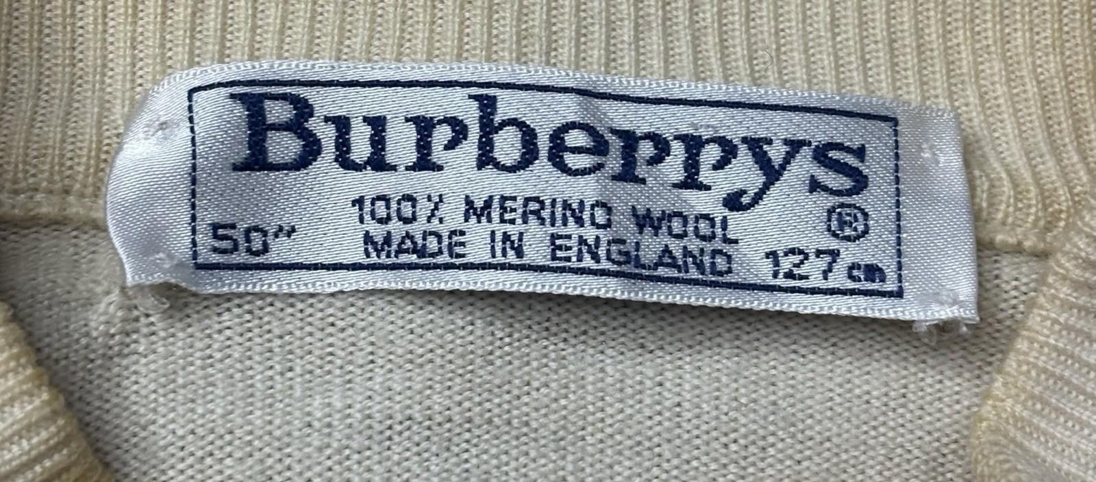Burberry VTG Burberrys Sweater Mens 50 US 3XL Merino Wool England Size US XXL / EU 58 / 5 - 2 Thumbnail