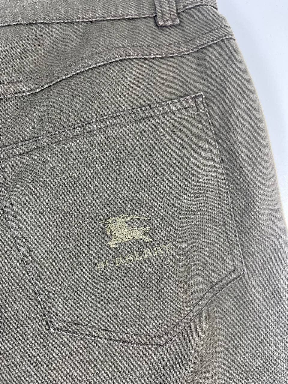 Burberry Burberry London Women’s Pants Stretch Cotton Olive Check 48 Size 34" / US 12 / IT 48 - 5 Thumbnail