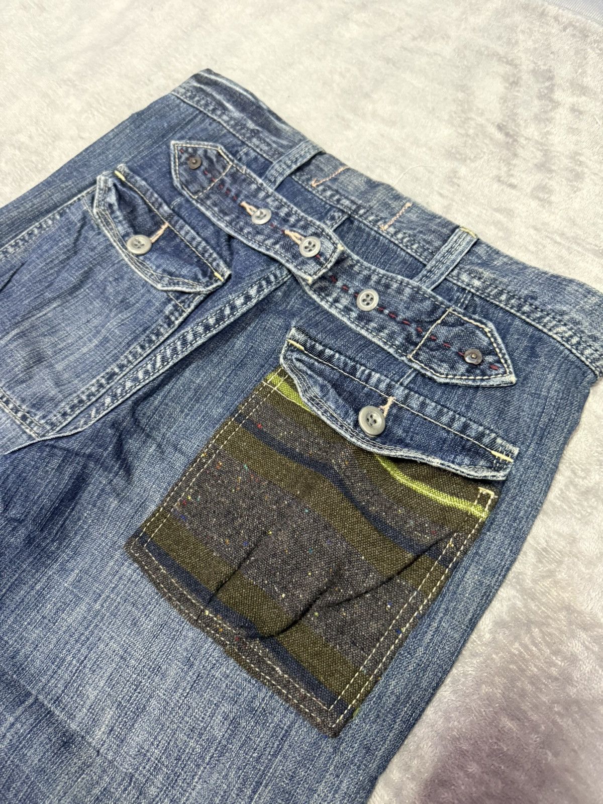 5351 POUR LES HOMMES × Japanese Brand × LOWBOX Antgauge Japan Split Wool Pocket Baker Jeans loose Pants Size US 30 / EU 46 - 13 Thumbnail