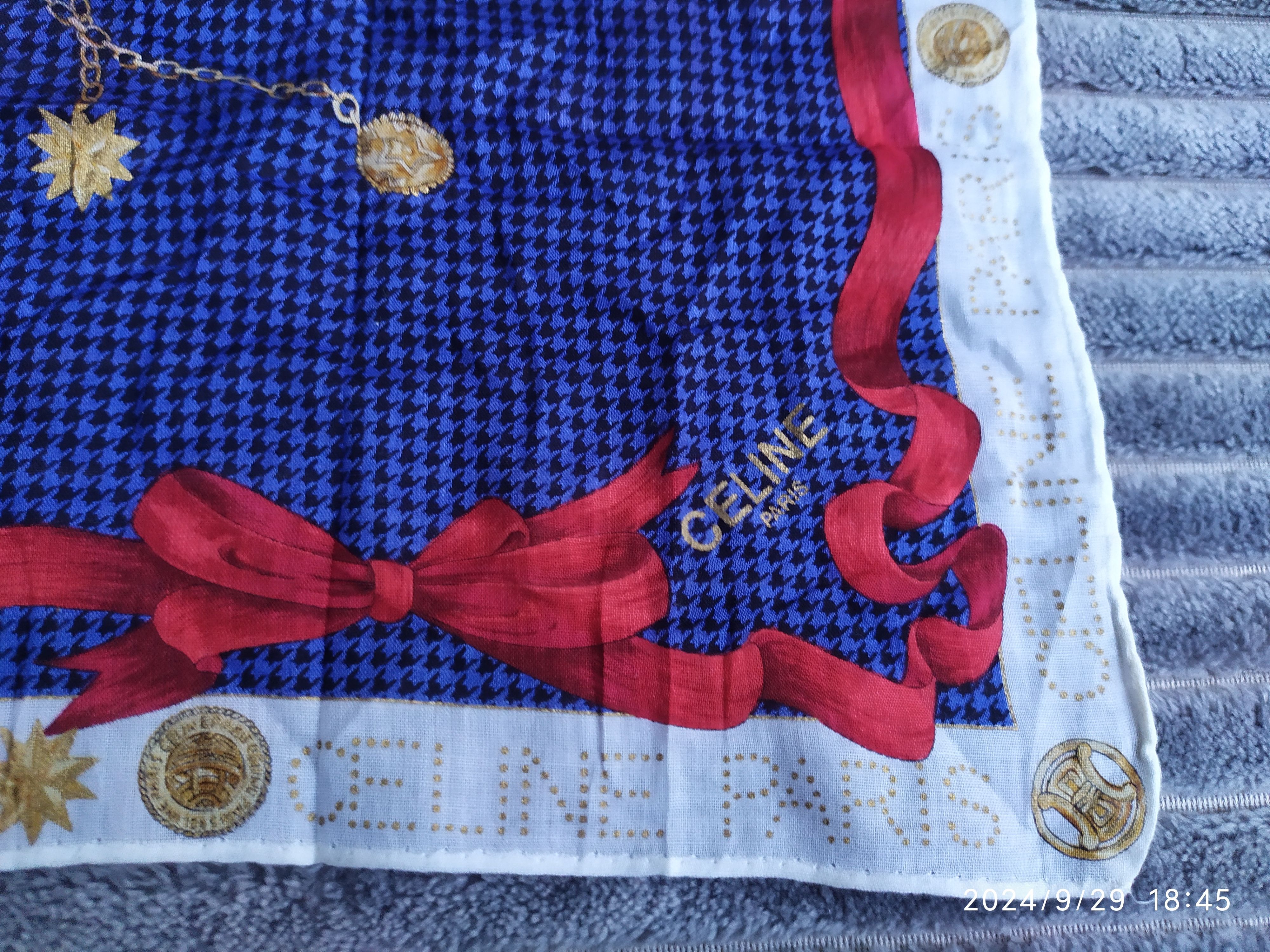 Celine × Vintage Vintage Celine Scarf Slik Size ONE SIZE - 4 Thumbnail