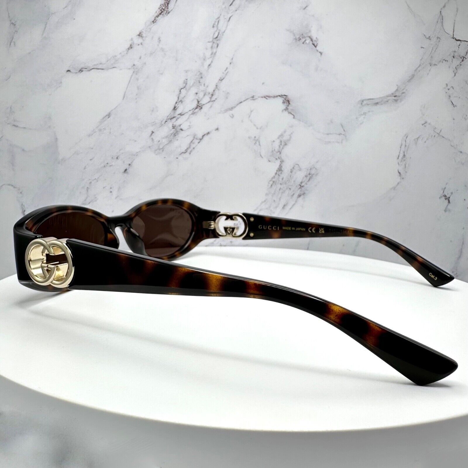 Gucci New Gucci Sunglasses Brown Tortoise Hailey Bieber Collab Size ONE SIZE - 10 Thumbnail