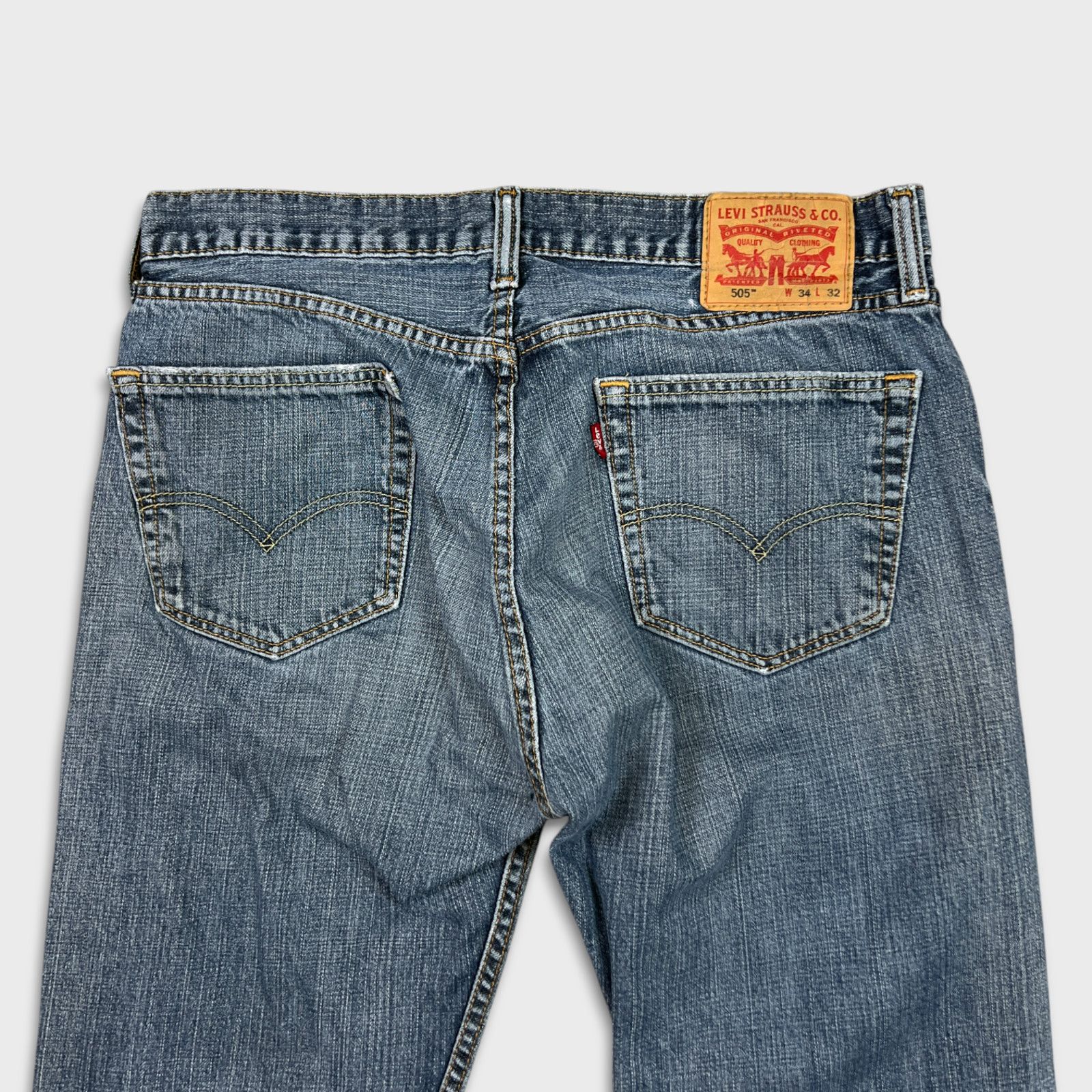 Levi's × Vintage Levi's 505 Jeans 34x32 Original Straight Faded Denim Pants Size US 34 / EU 50 - 8 Thumbnail