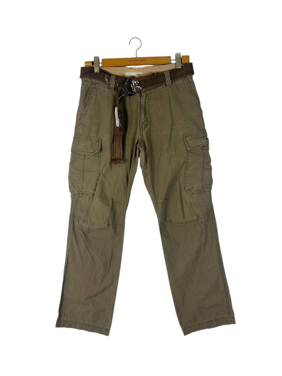 Japanese Brand Cargo Pant By Oil Cake , Faded Complete with Belt , Loose Size US 34 / EU 50 - 1 Thumbnail