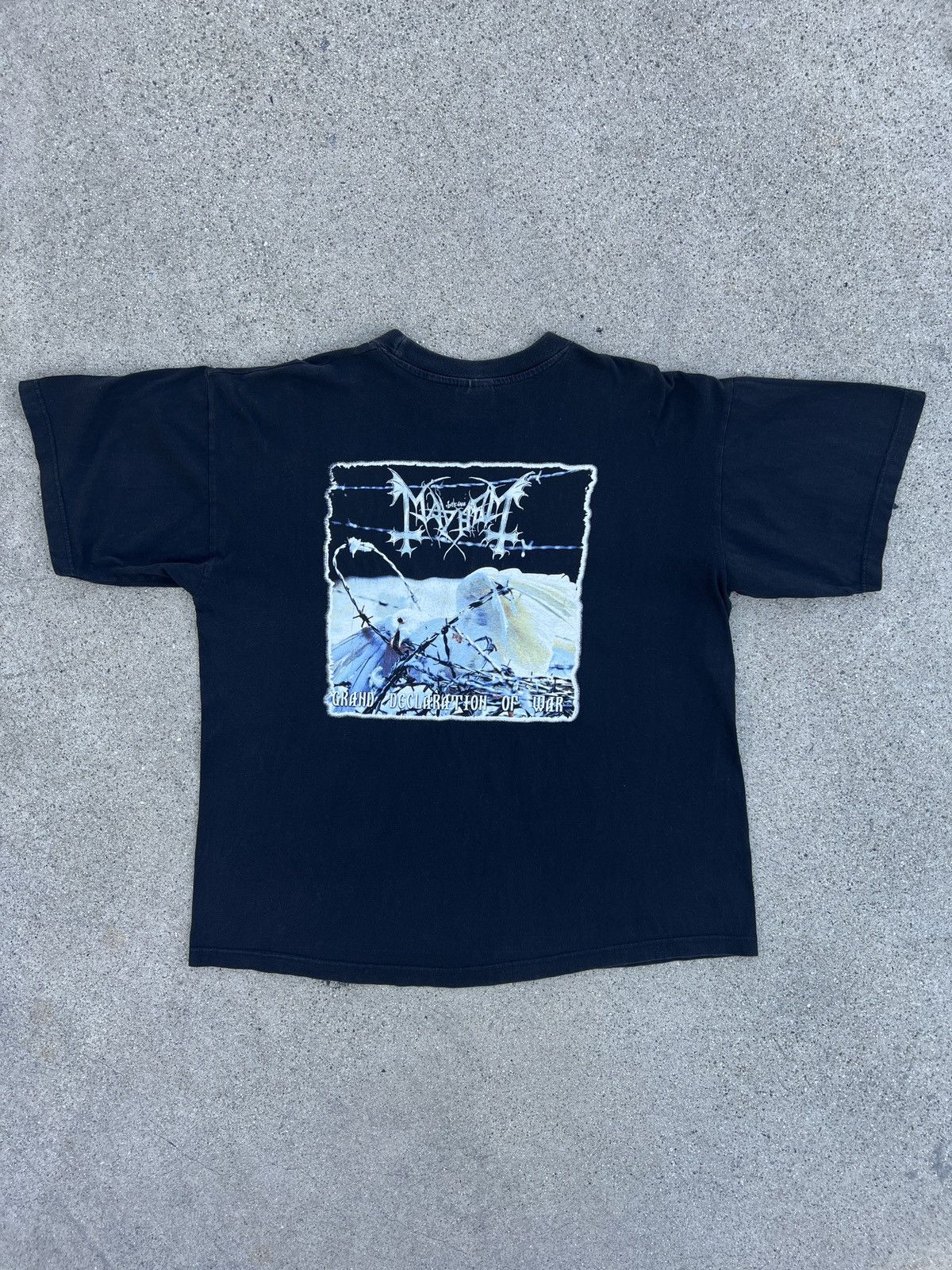 Vintage 2000s Mayhem Grand Declaration Of War Band Tee Size US XL / EU 56 / 4 - 5 Thumbnail