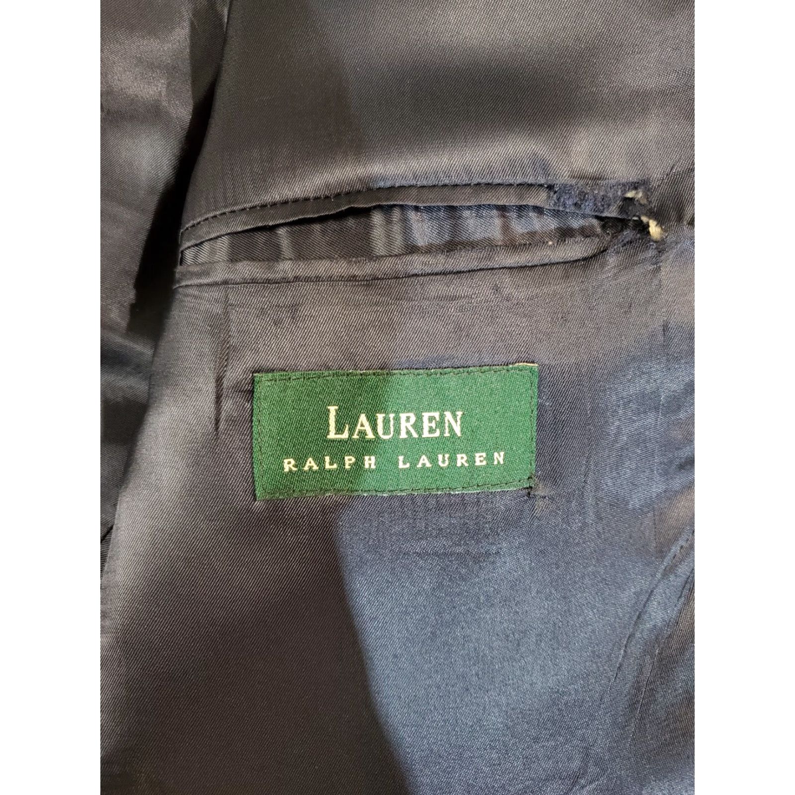 Ralph Lauren Lauren Ralph Lauren Signature Blazer Sport Coat Mens 42 Regular Gray Silk & Wool Blend Two-Button Notch Lapel Solid Size 42R - 4 Thumbnail