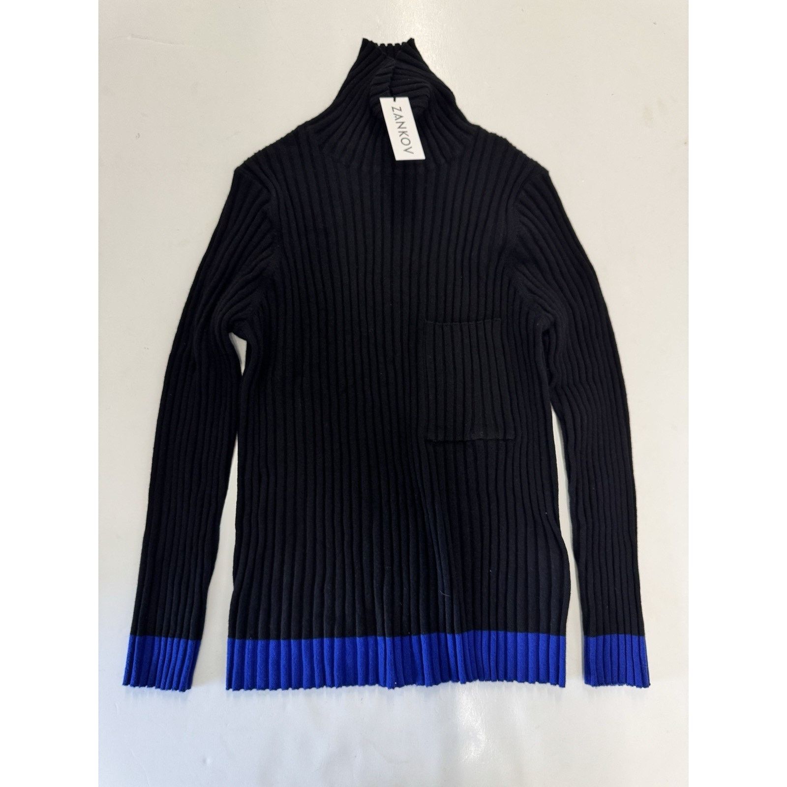 Other ZANKOV Merino Wool Black Meyer Ribbed Turtle Neck Size US XL / EU 56 / 4 - 1 Thumbnail