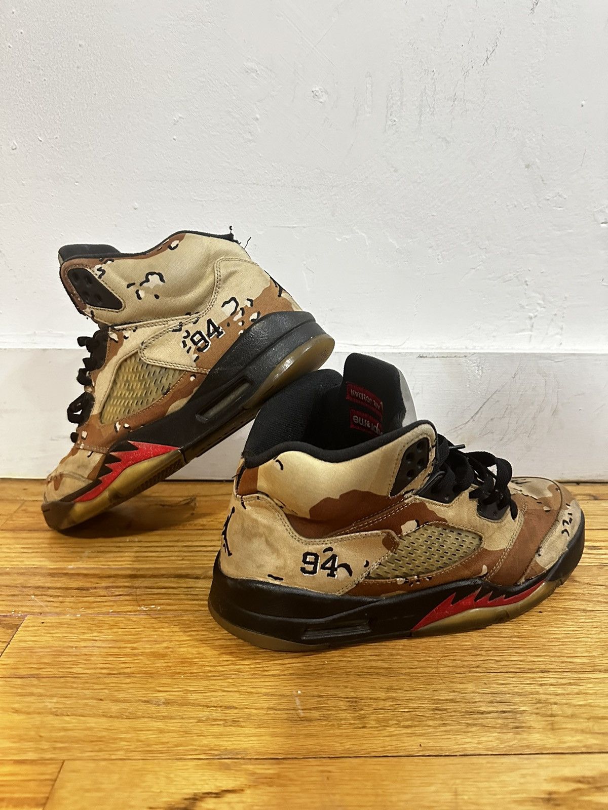 Supreme STEAL SUPREME X JORDAN 5 RETRO DESERT CAMO Grailed