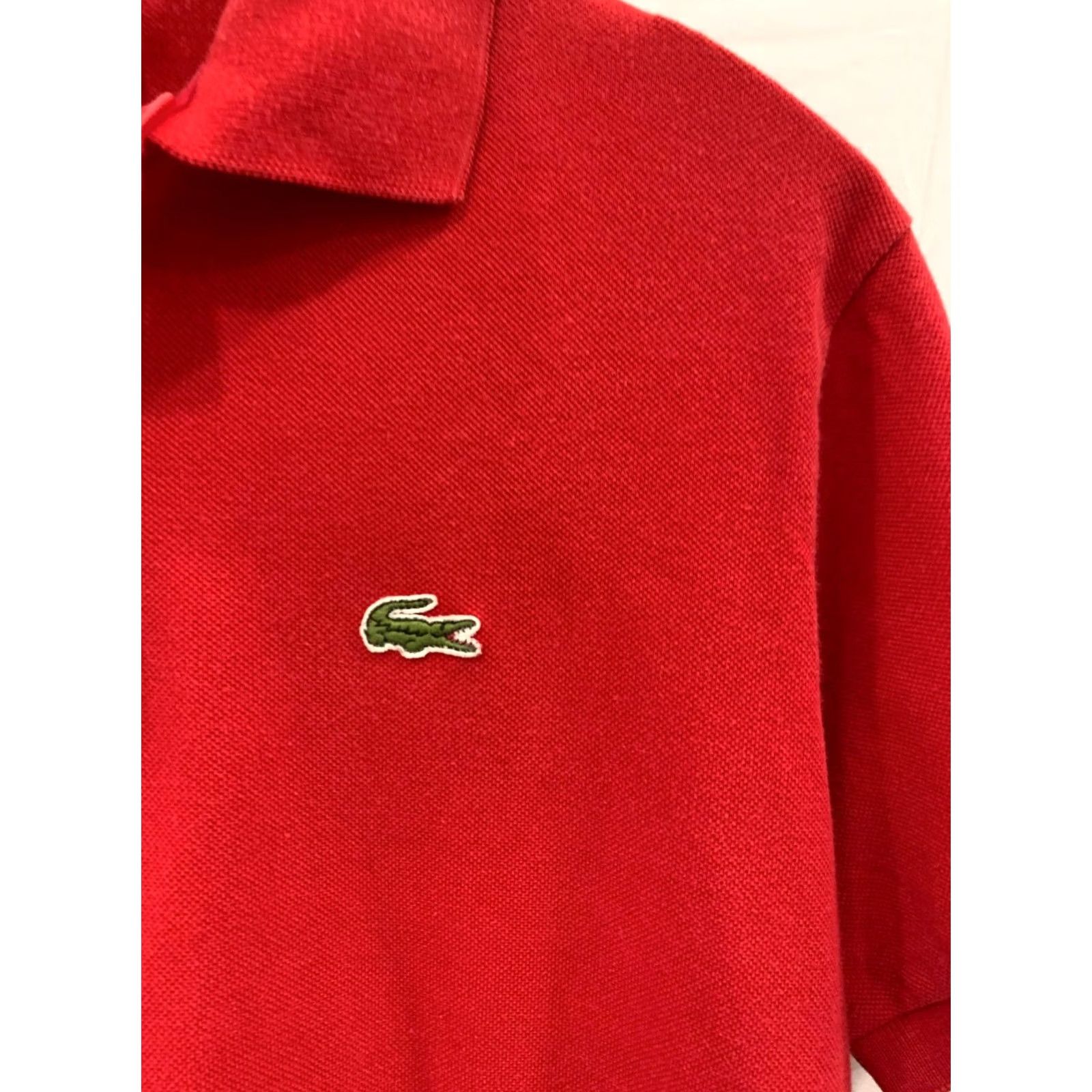 Lacoste VINTAGE Lacoste Polo Shirt Mens Red Made in France 40" Chest Crocodile 237 Size US L / EU 52-54 / 3 - 5 Thumbnail