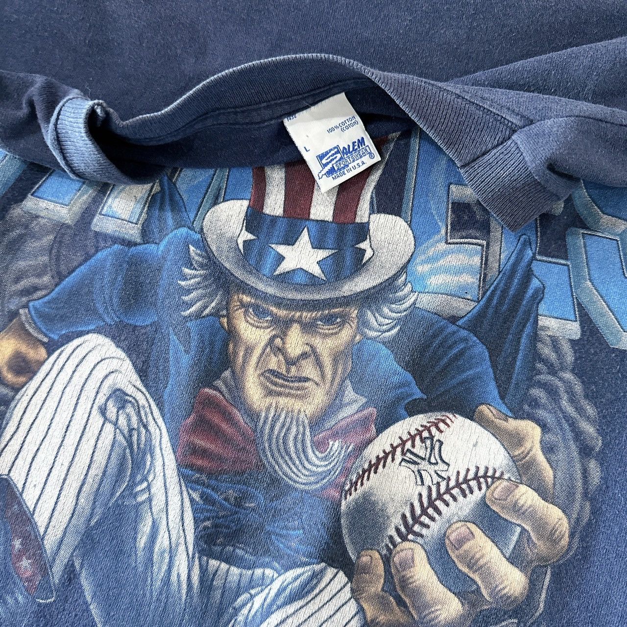 Vintage Vintage 90s New York Yankees MLB t-shirt/ L Size US L / EU 52-54 / 3 - 8 Thumbnail
