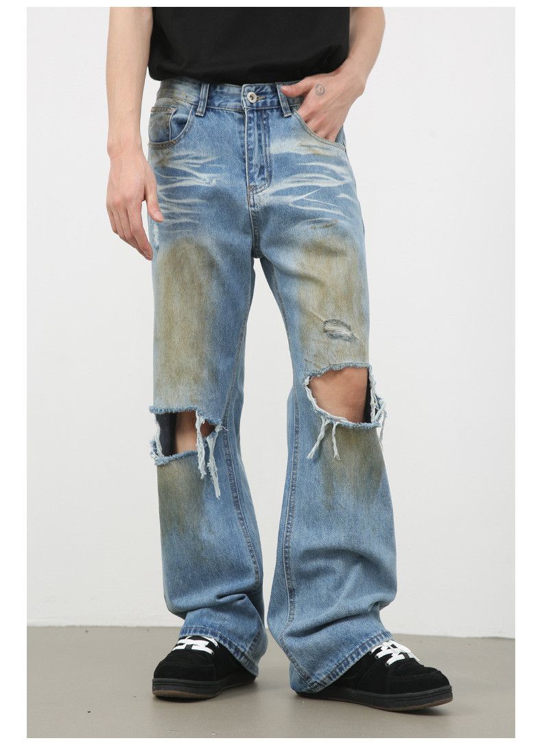 Japanese Brand × Jean Vintage distressed washed ripped jeans Size US 32 / EU 48 - 1 Thumbnail