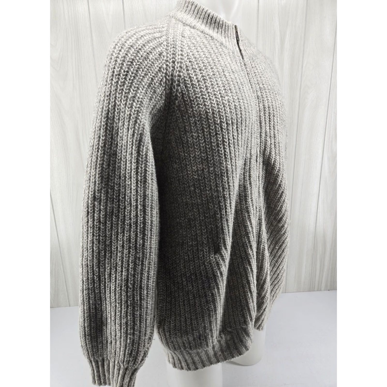 Eddie Bauer VINTAGE Eddie Bauer Sweater Mens XL Gray Wool Blend Full Zip Shirt 90s Outdoor Mens Size US XL / EU 56 / 4 - 5 Thumbnail