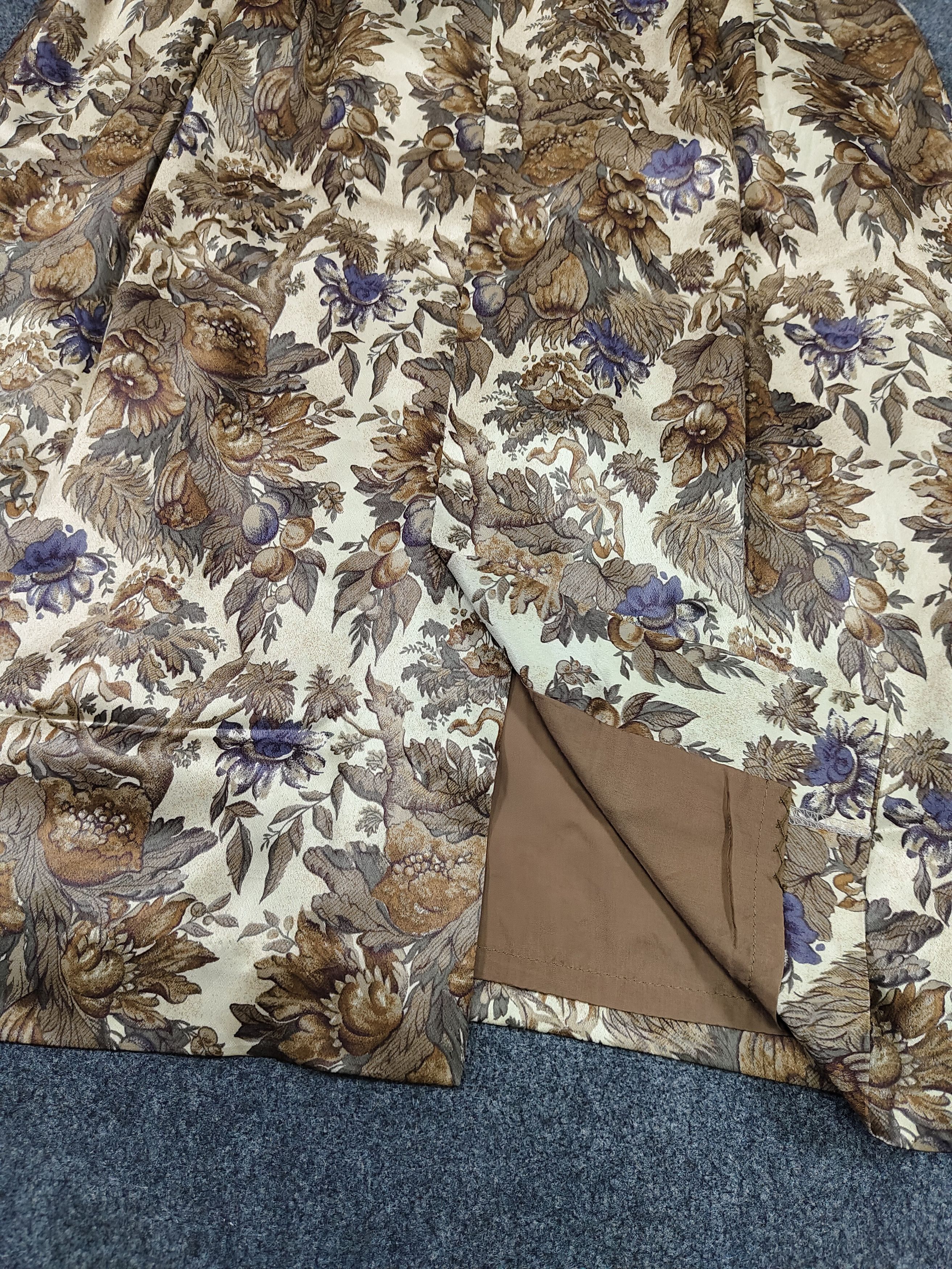 Kansai Yamamoto Kansai 🇯🇵 Baroque Floral Sculpted Balloon Silhouette Silk Size 28" / US 6 / IT 42 - 6 Thumbnail