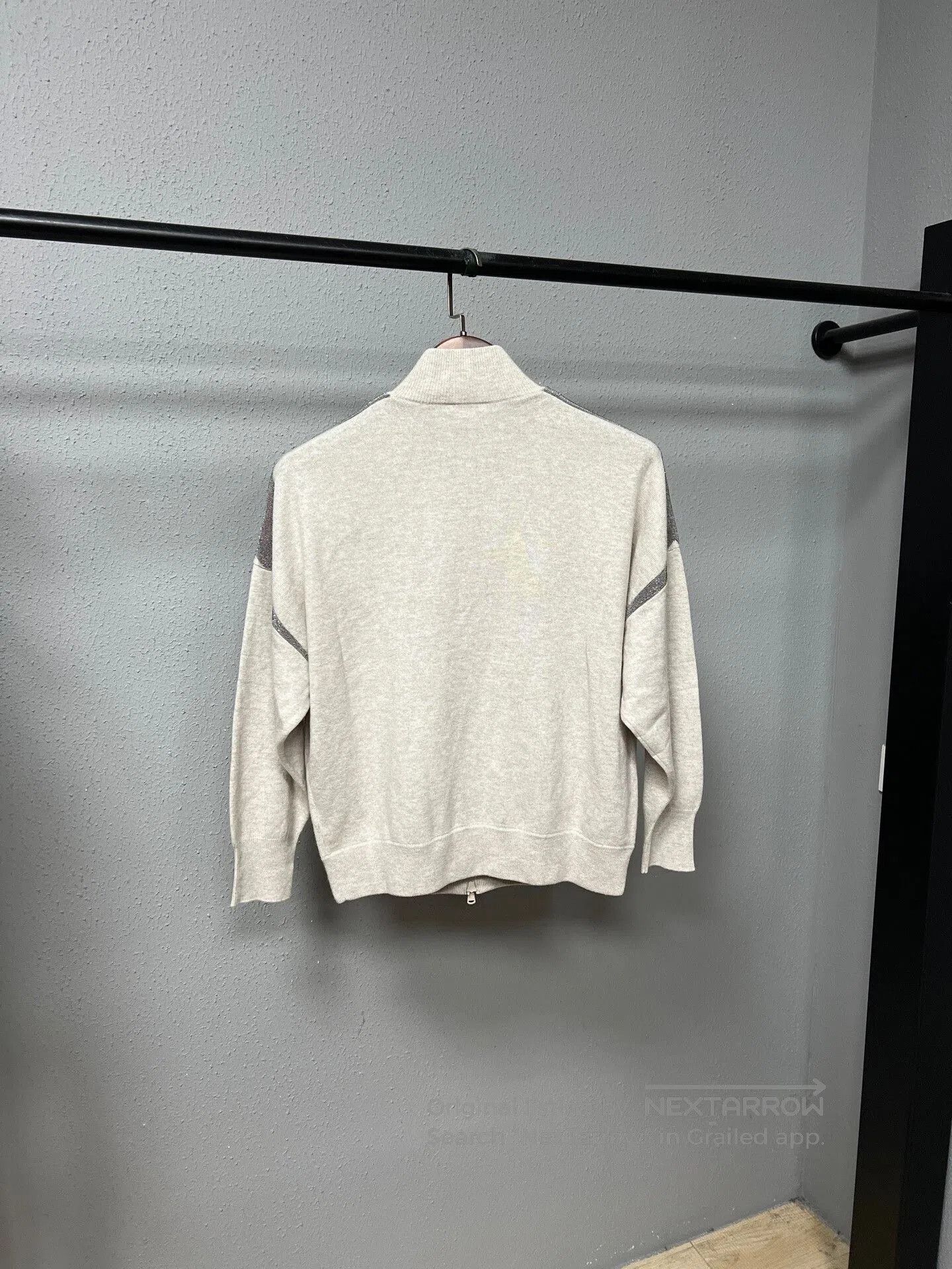 Brunello Cucinelli Brunello Cucinelli Beaded Cashmere Jacket. Size XS / US 0-2 / IT 36-38 - 2 Thumbnail