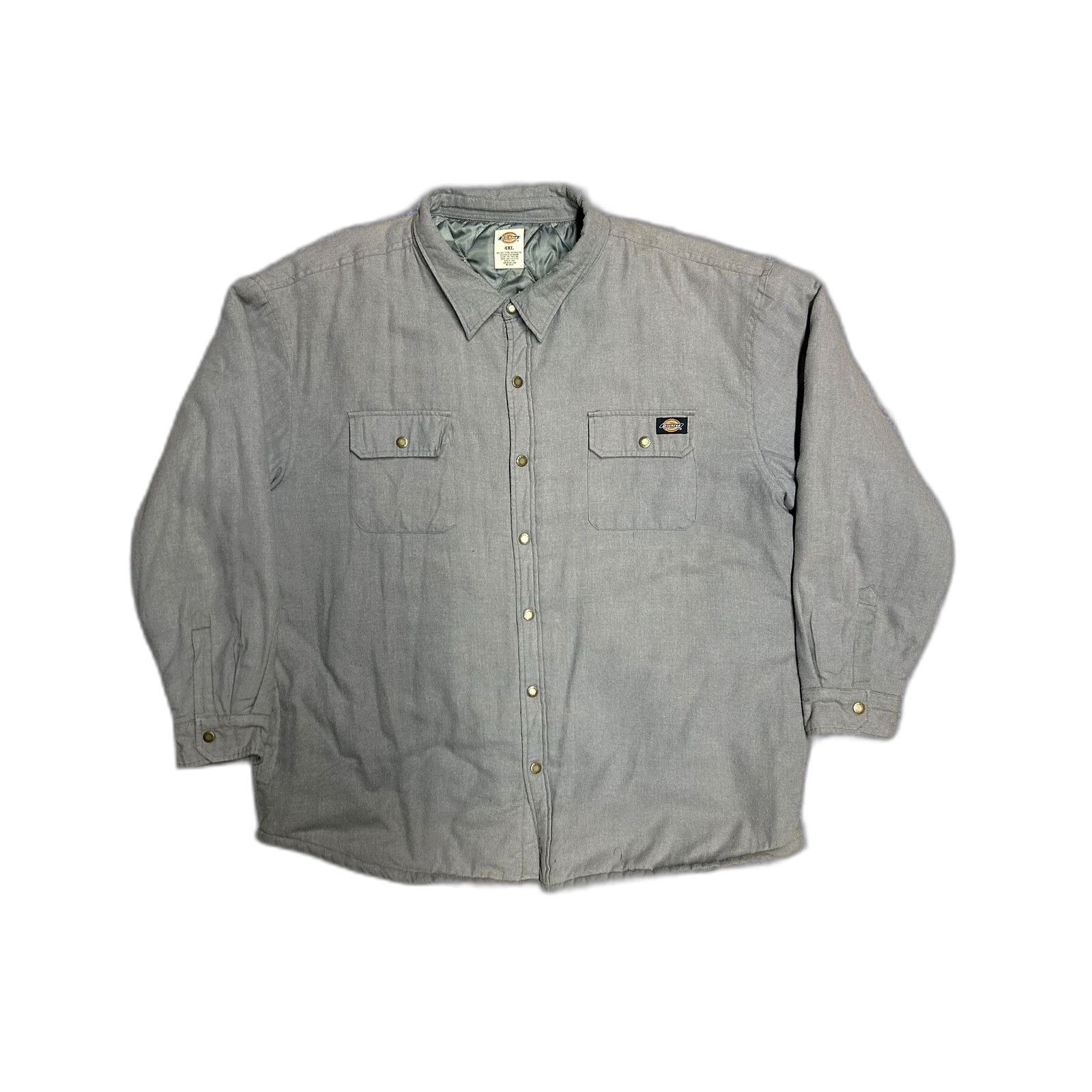Dickies Dickies Jacket Size 4XL Gray Quilted Snap Button Collared Size US XXL / EU 58 / 5 - 1 Thumbnail
