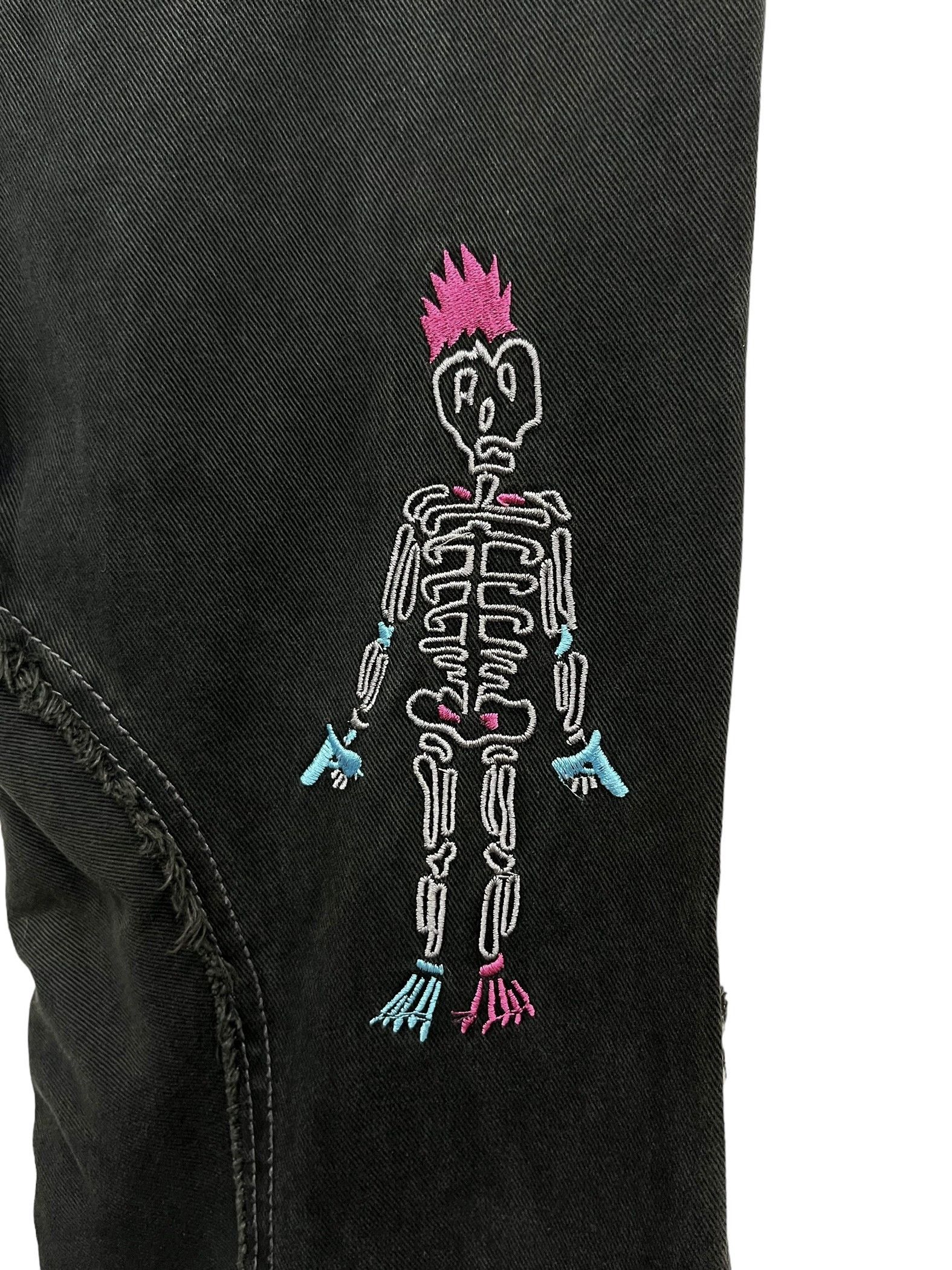 Seditionaries 💀PUNK SKULL🔥90’s ALGONQUINS Frayed Denim Flared Zipper Leg Size US 30 / EU 46 - 2 Thumbnail