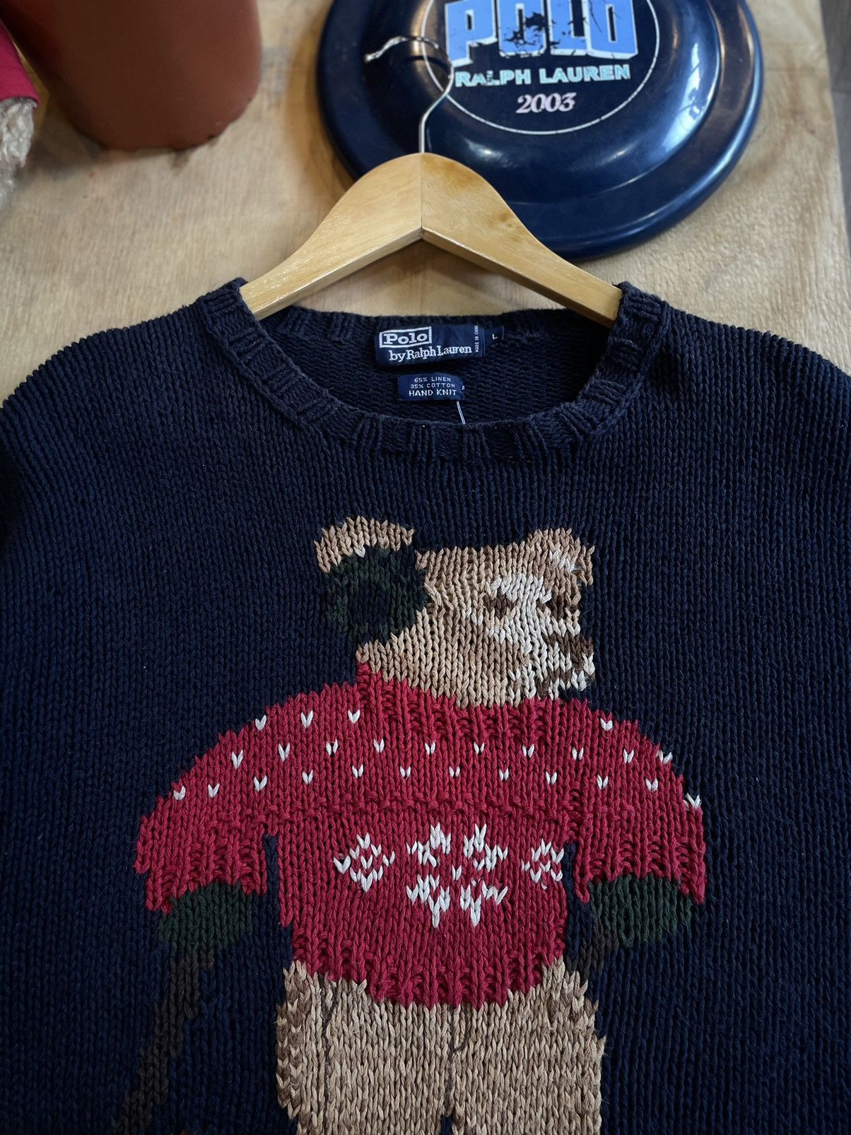 Polo Ralph Lauren × Vintage Sweater Polo Bear Vintage Hand Knit Size US L / EU 52-54 / 3 - 5 Thumbnail