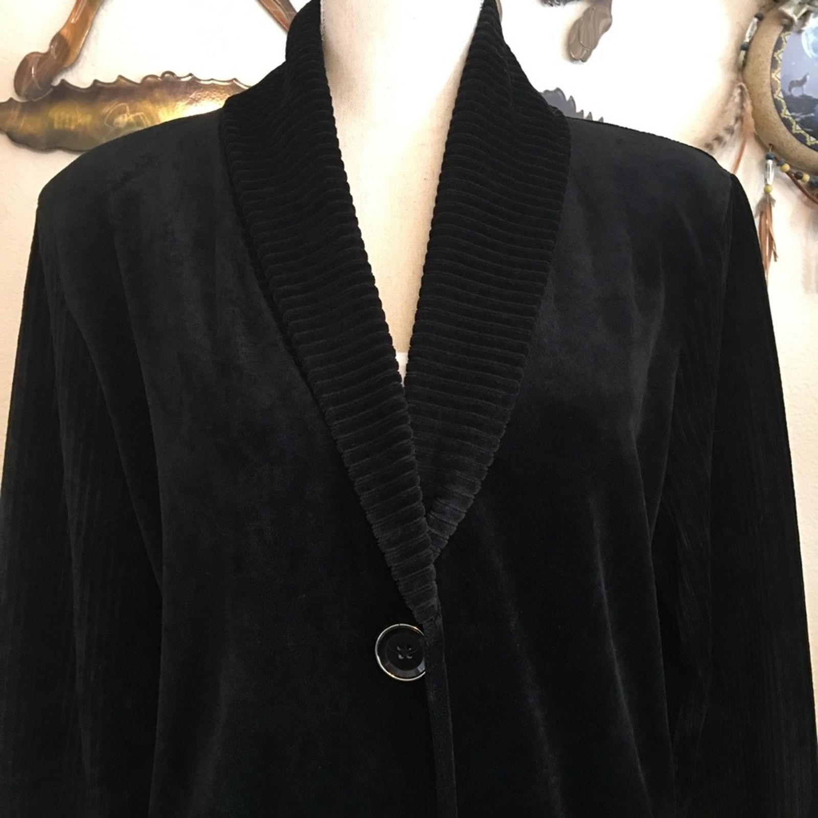 Jones New York Vintage 90s Jones New York Signature velour jacket Size XL / US 12-14 / IT 48-50 - 2 Thumbnail
