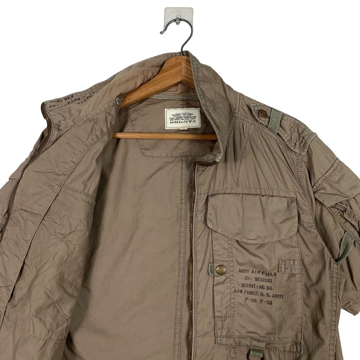Avirex AVIREX Army Air Field Short Sleeve Zipper Jacket #0103-C6 Size US M / EU 48-50 / 2 - 11 Thumbnail