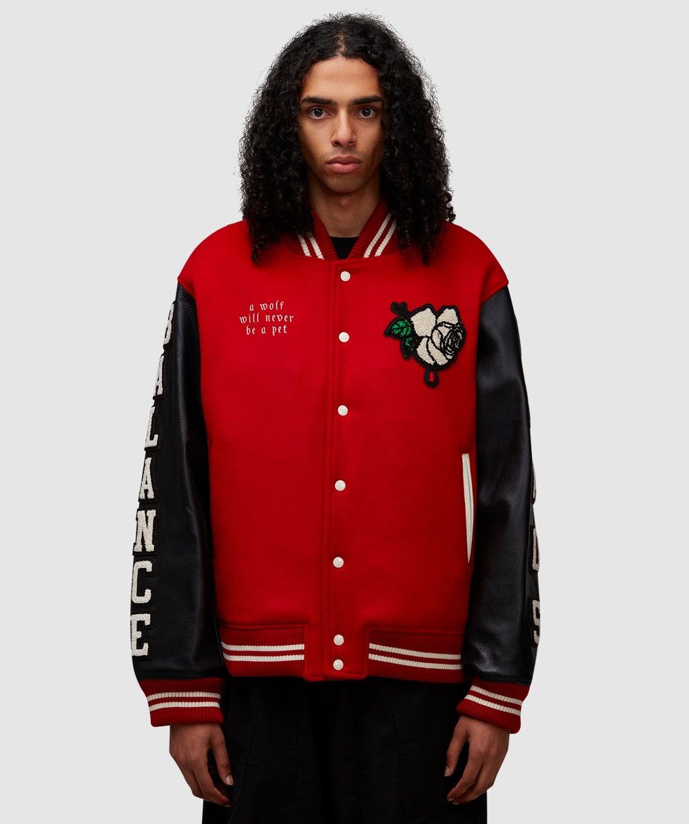 Undercover x K. Tolnoe “Wolf Pet” Rose Varsity Jacket Size US XL / EU 56 / 4 - 2 Thumbnail