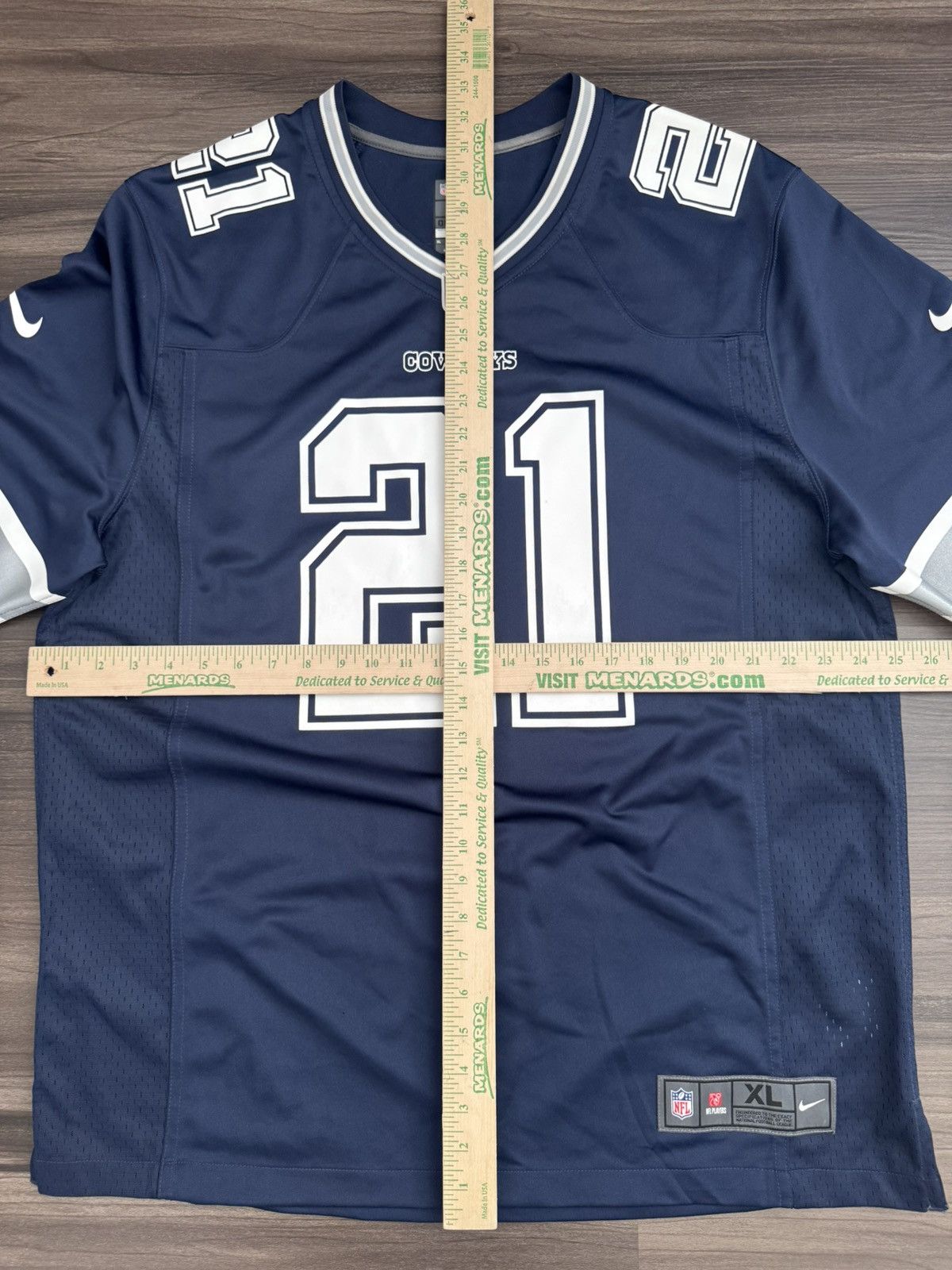 Nike Dallas Cowboys Ezekiel Elliot #21 NFL On Field Home Jersey Size US XL / EU 56 / 4 - 5 Thumbnail